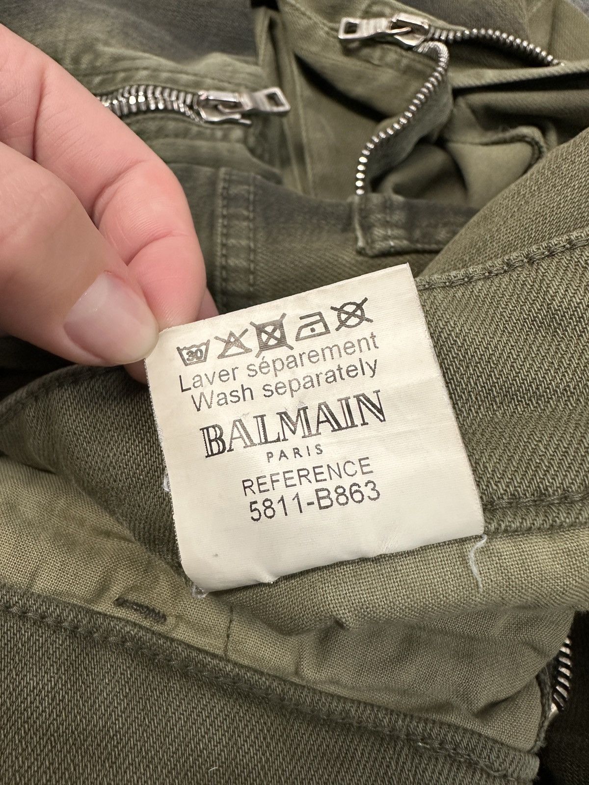 Balmain BALMAIN Paris Ankle Zip Biker Jeans Oil Wash Pants size 44 Size 30" / US 8 / IT 44 - 18 Thumbnail