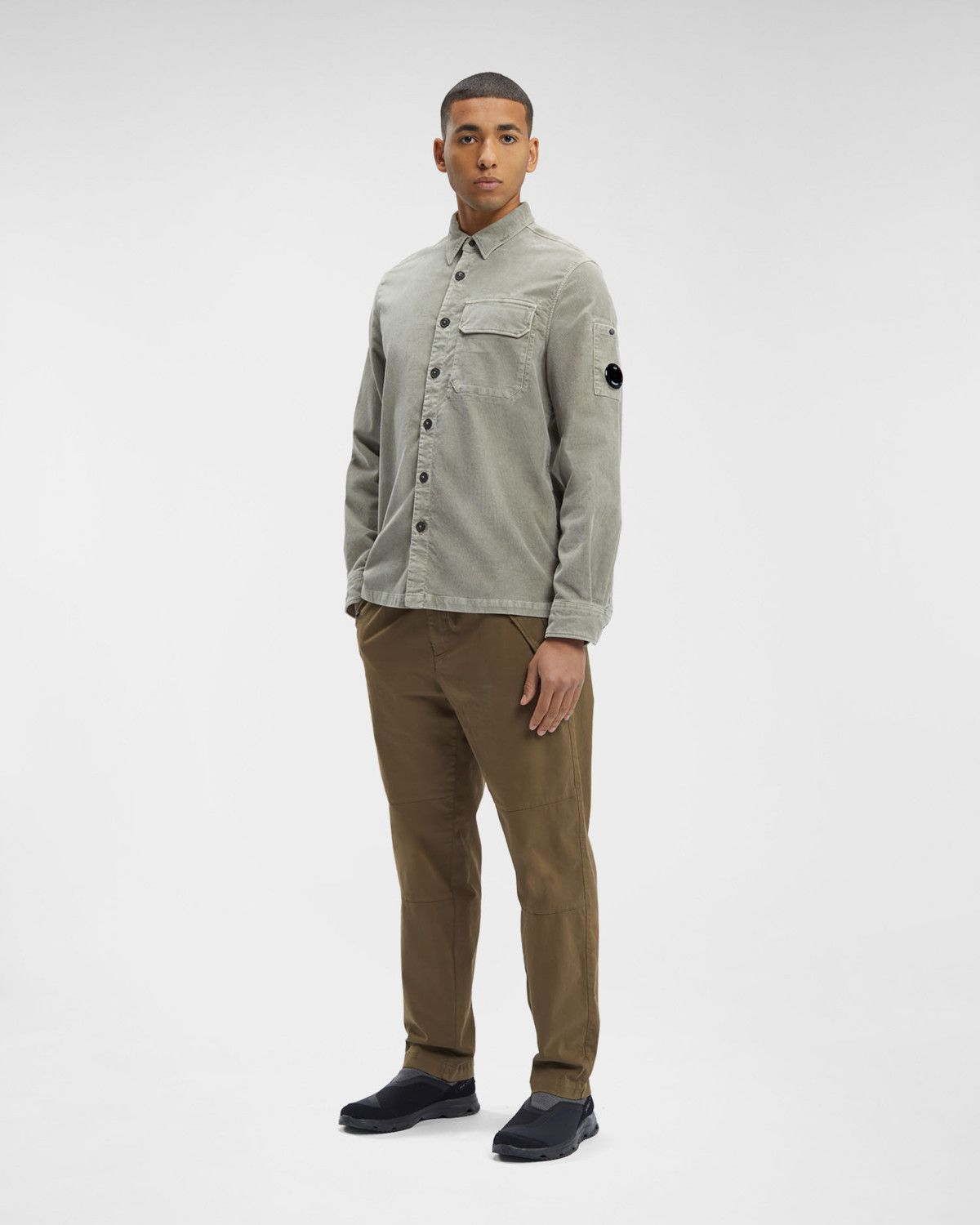 C.P. Company o1y1224 Solid Color Shirt in Sage Green Size US XL / EU 56 / 4 - 4 Thumbnail