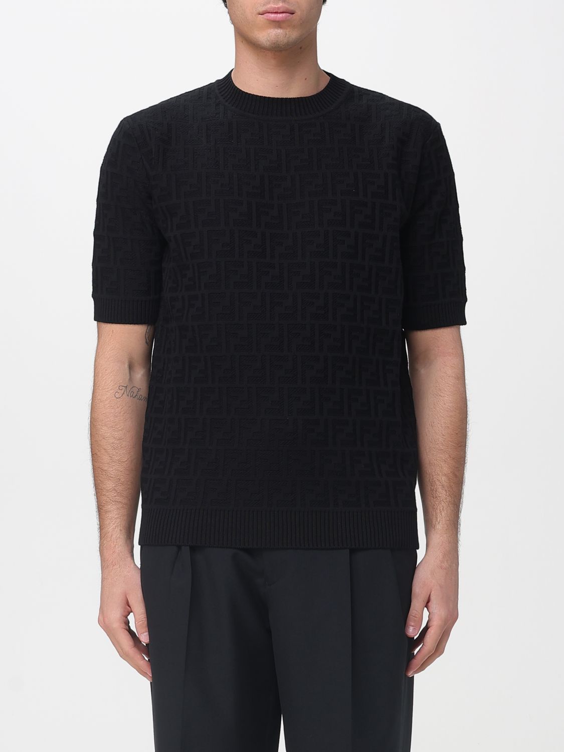 Fendi Fendi Sweater Men Black Size US M / EU 48-50 / 2 - 1 Thumbnail