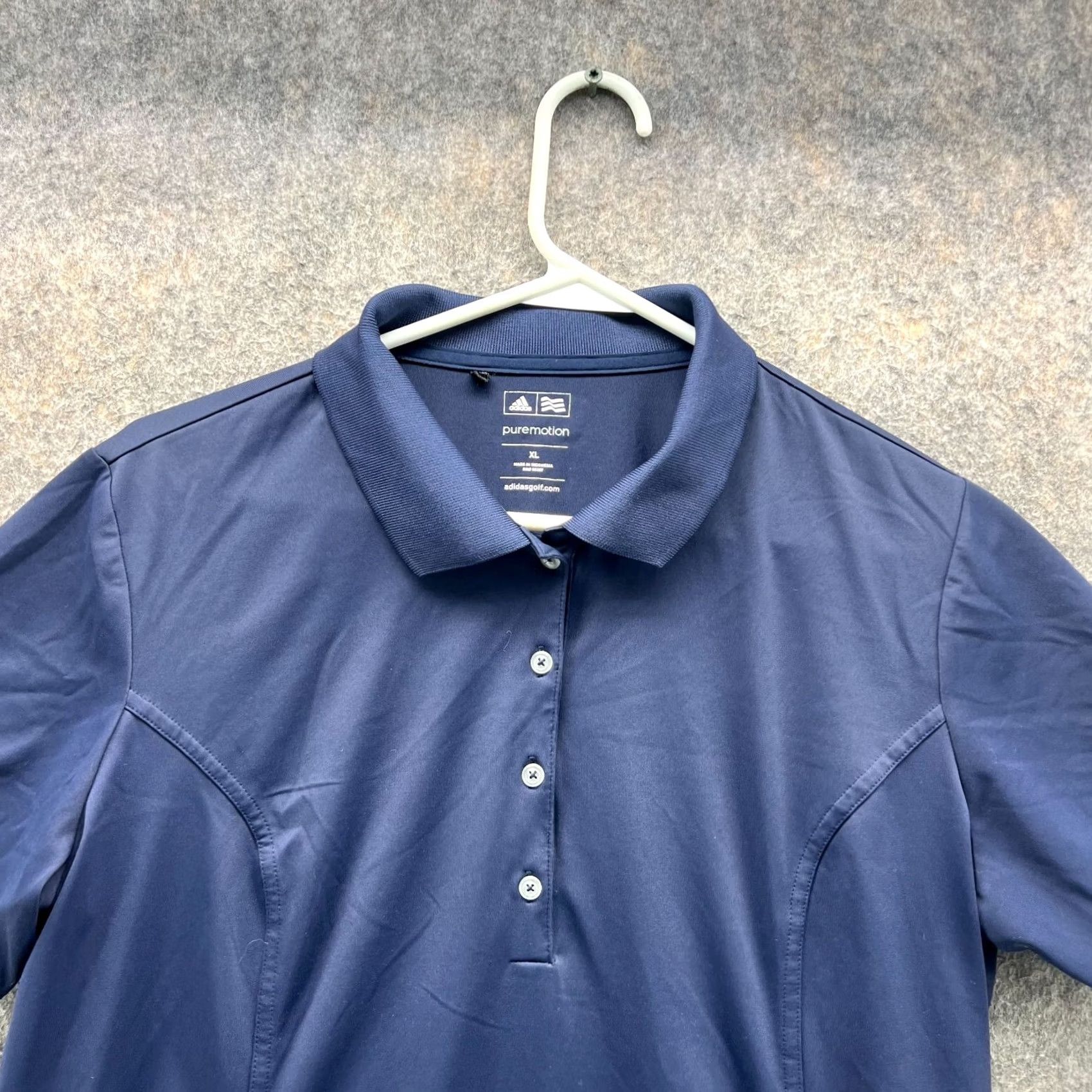 Adidas VINTAGE Adidas Polo Shirt Women XL Blue Knit Short Sleeve Button Collared Polo Women XL Blue All Seasons Size XL / US 12-14 / IT 48-50 - 4 Thumbnail