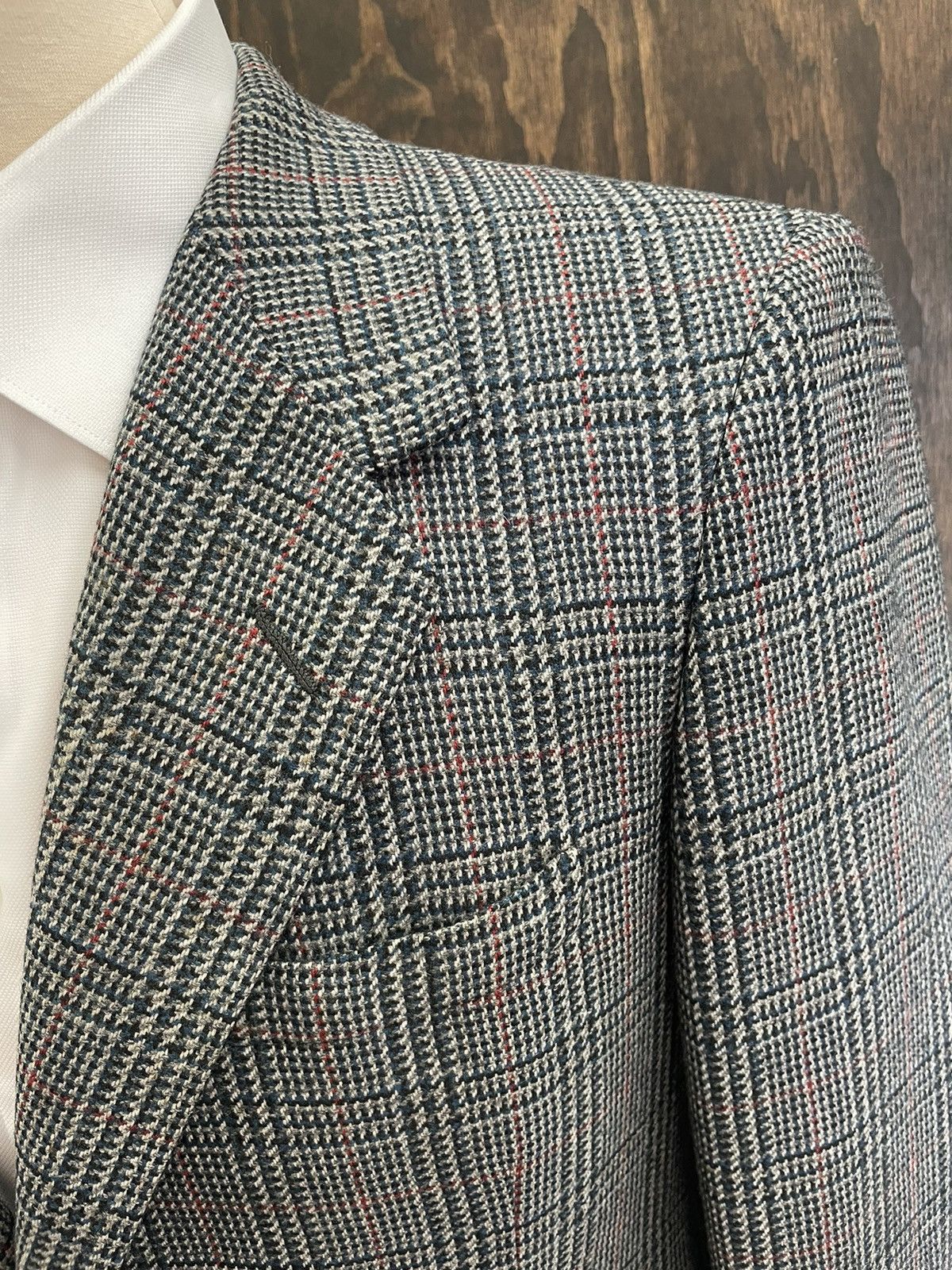 Oxxford Clothes × Vintage Cashmere Check Jacket Size 42R - 2 Thumbnail