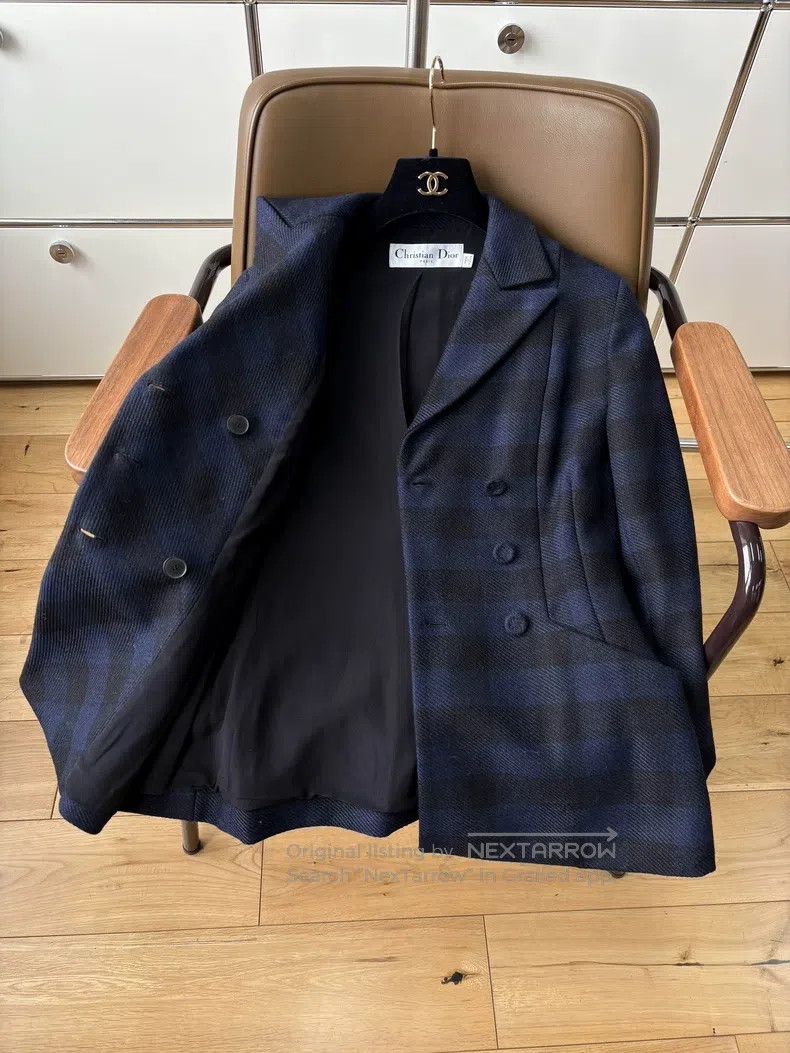 Dior Dior Blue and black plaid double-breasted suit jacket Size XS / US 0-2 / IT 36-38 - 6 Thumbnail