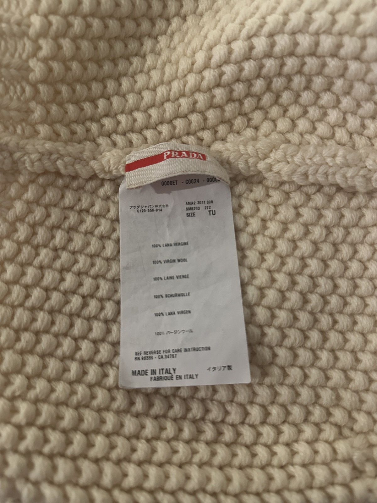 Prada Prada white wool logo hat Size ONE SIZE - 6 Thumbnail