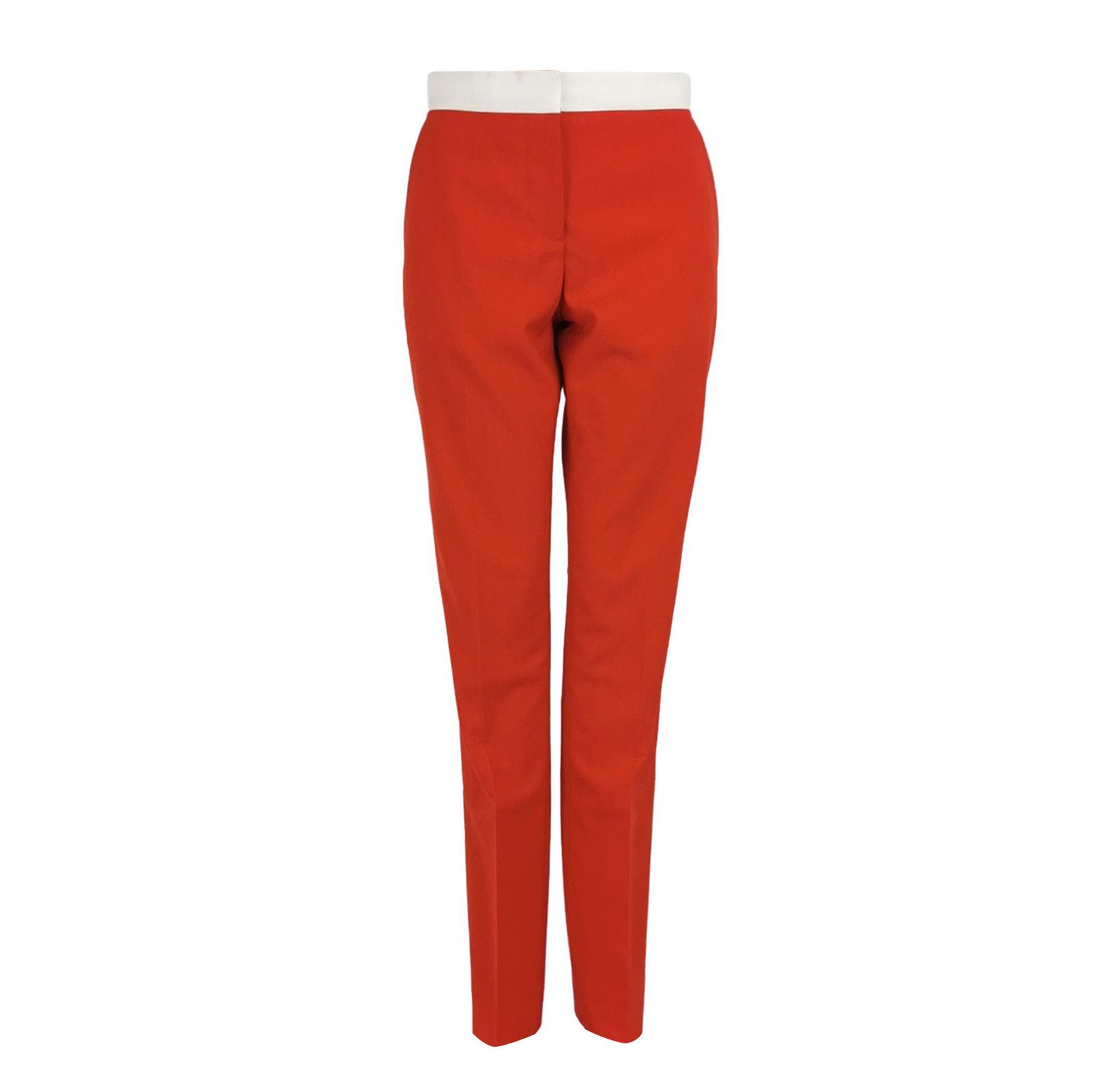 Burberry Burberry Tailored Red Wool Trousers Size 34 0079 Size US 34 / EU 50 - 1 Thumbnail