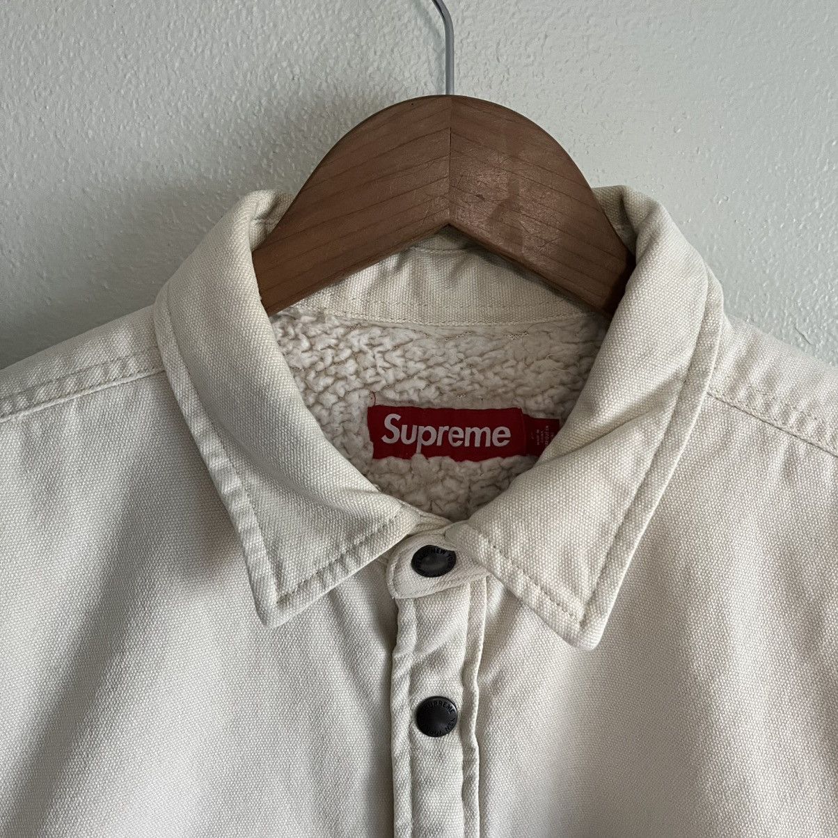 Supreme Pile Lined Denim Shirt Size US L / EU 52-54 / 3 - 3 Thumbnail