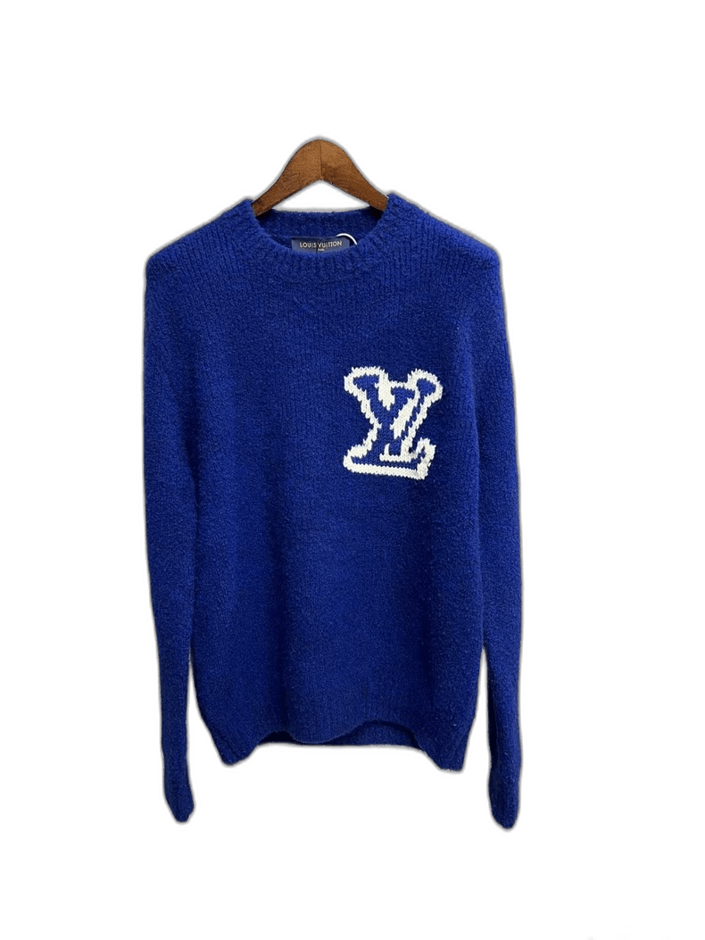 Louis Vuitton Louis Vuitton Blue Logo Teddy Sweater Size US L / EU 52-54 / 3 - 1 Thumbnail