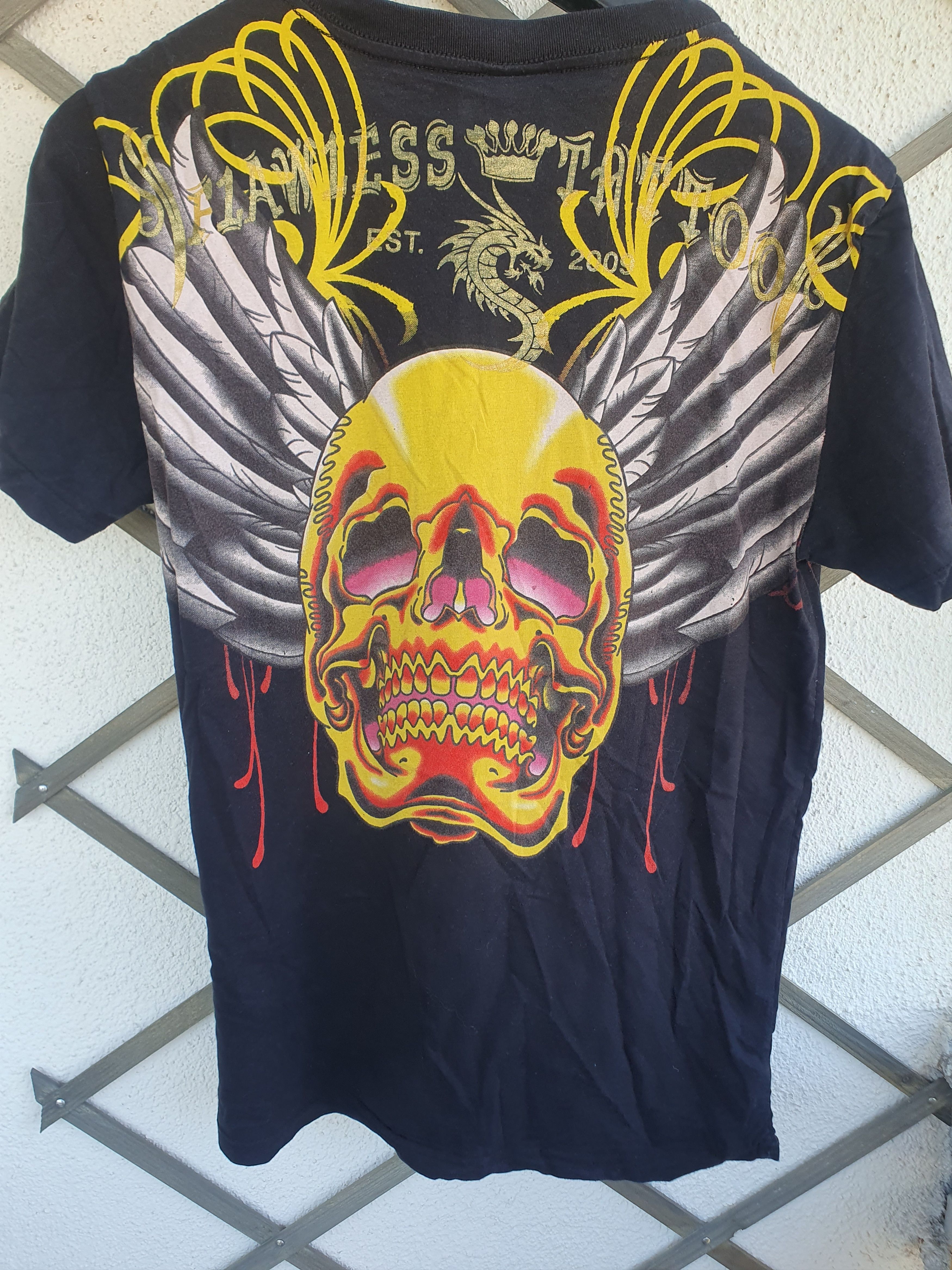 Vintage Flawless Tattoo Vintage Rhinestone Y2K Double Sided t-shirt Size US M / EU 48-50 / 2 - 8 Thumbnail