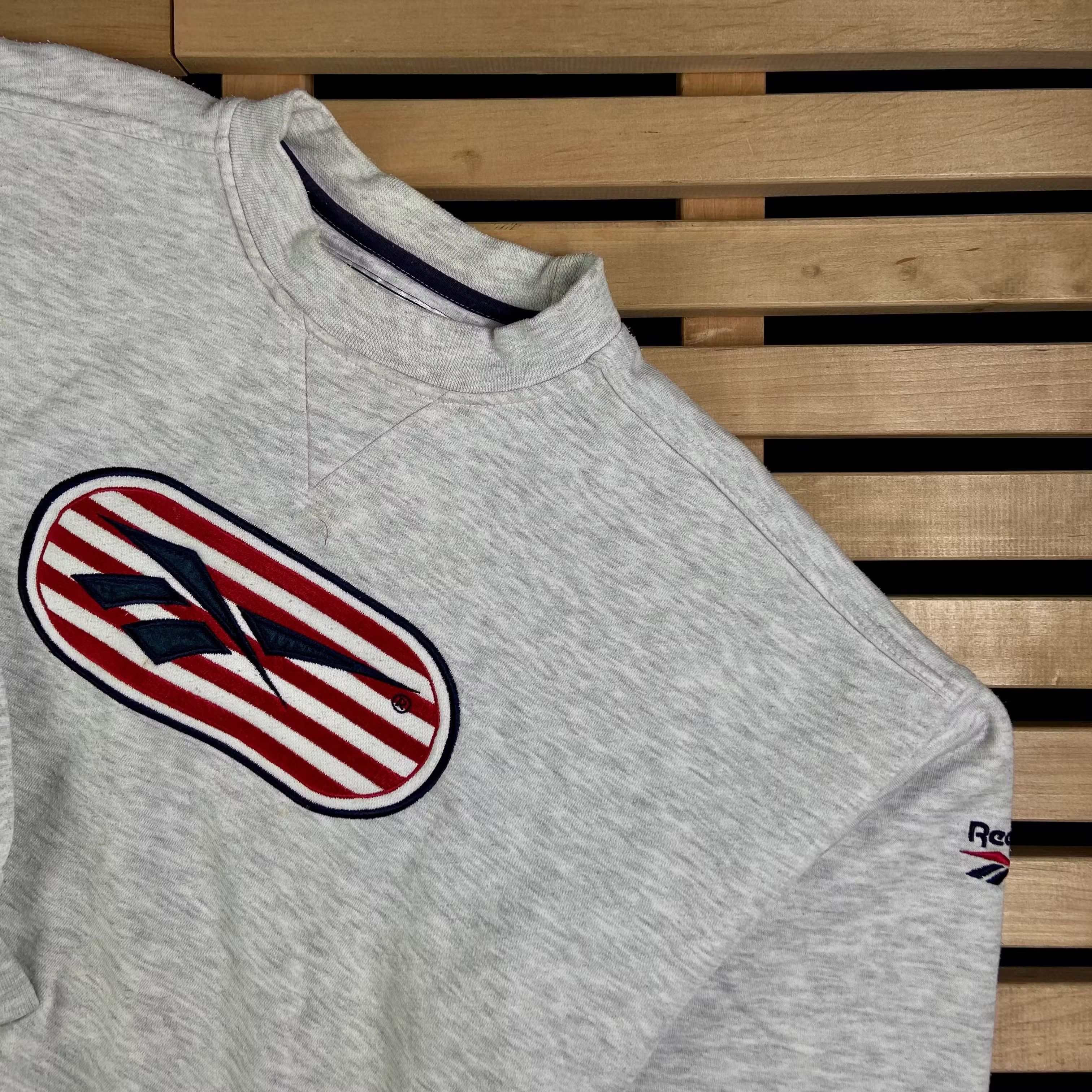 Reebok × Vintage Mens Sweatshirt Reebok Vintage Size M Big Logo Size US M / EU 48-50 / 2 - 2 Thumbnail