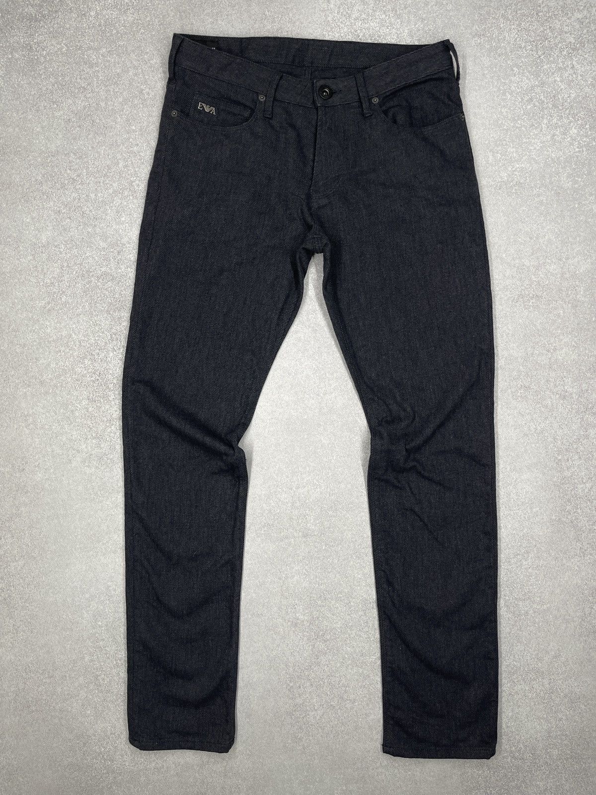 Emporio Armani Mens Emporio Armani J6 Herringbone Pants Grey Size 30 Size US 30 / EU 46 - 7 Thumbnail