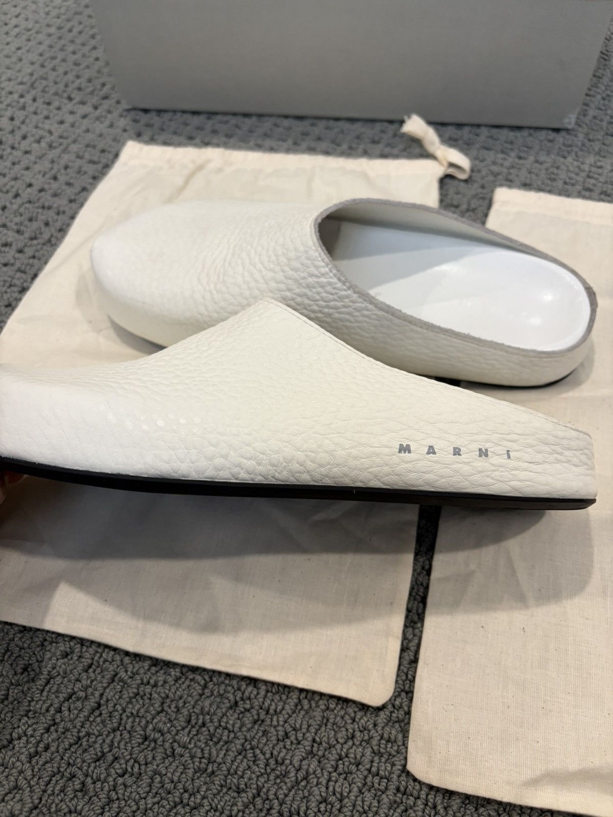 Marni Marni Fussbett Sabot mules in Ivory leather size 42 Size US 9 / EU 42 - 5 Thumbnail