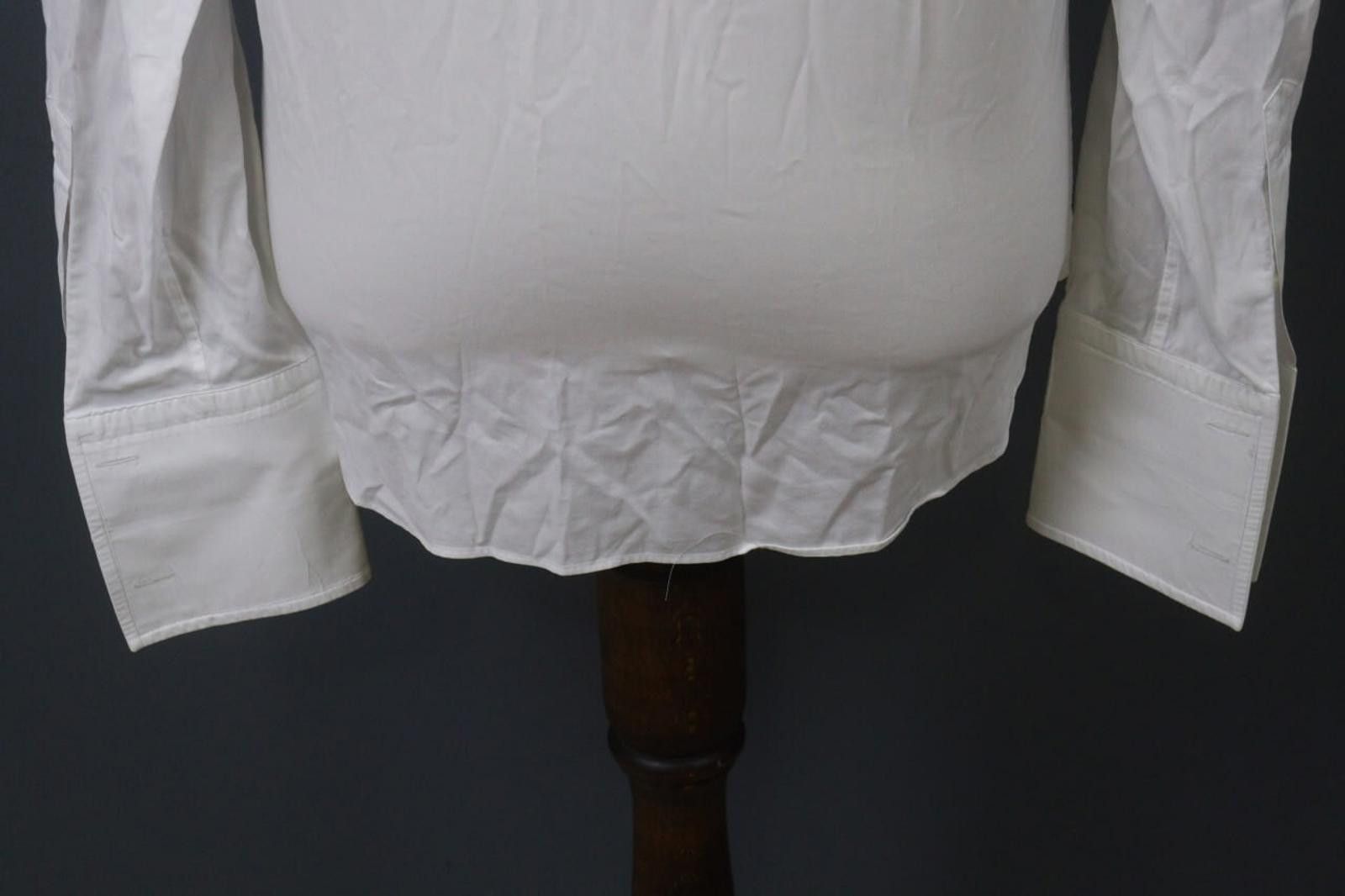 Designer Boggi White Cotton Collared Front Dress Shirt Size 40 Size 38R - 11 Thumbnail