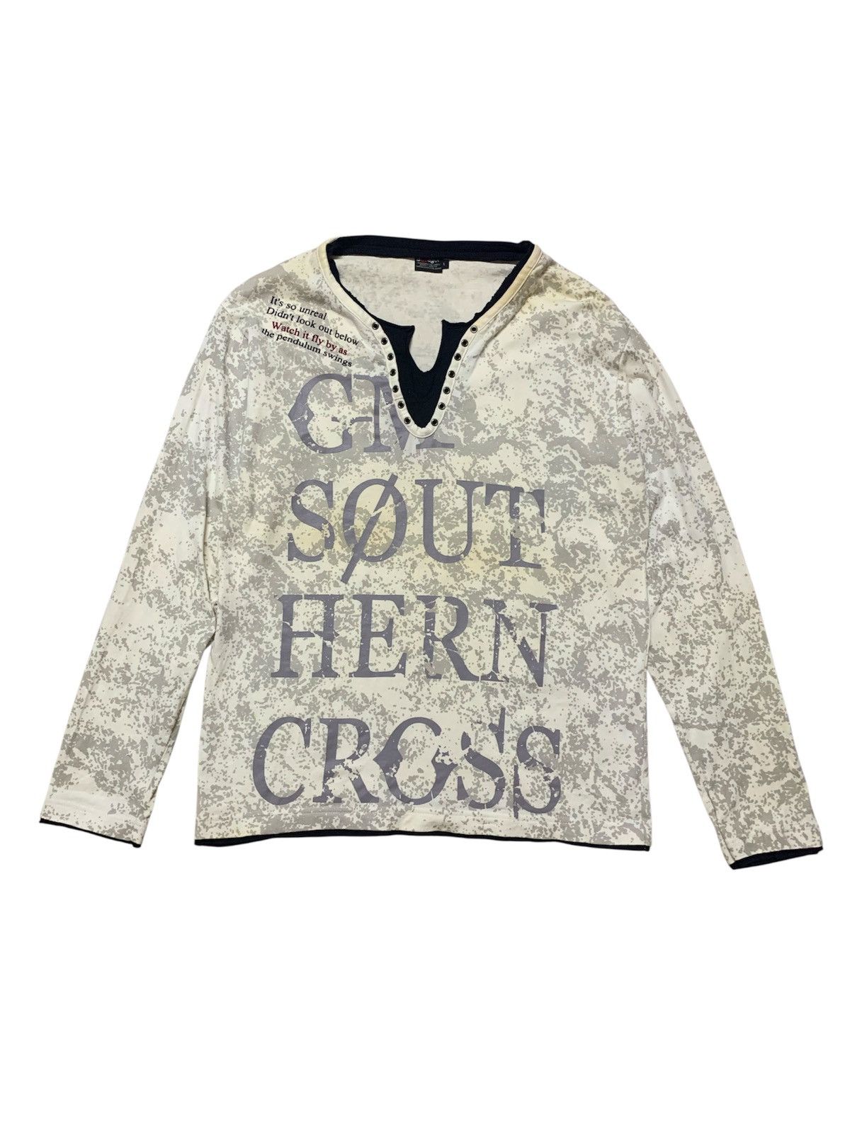 Hysteric Glamour Japanese Brand Badger Anarchy Mud Poem Double Layer Neck Size US M / EU 48-50 / 2 - 1 Thumbnail