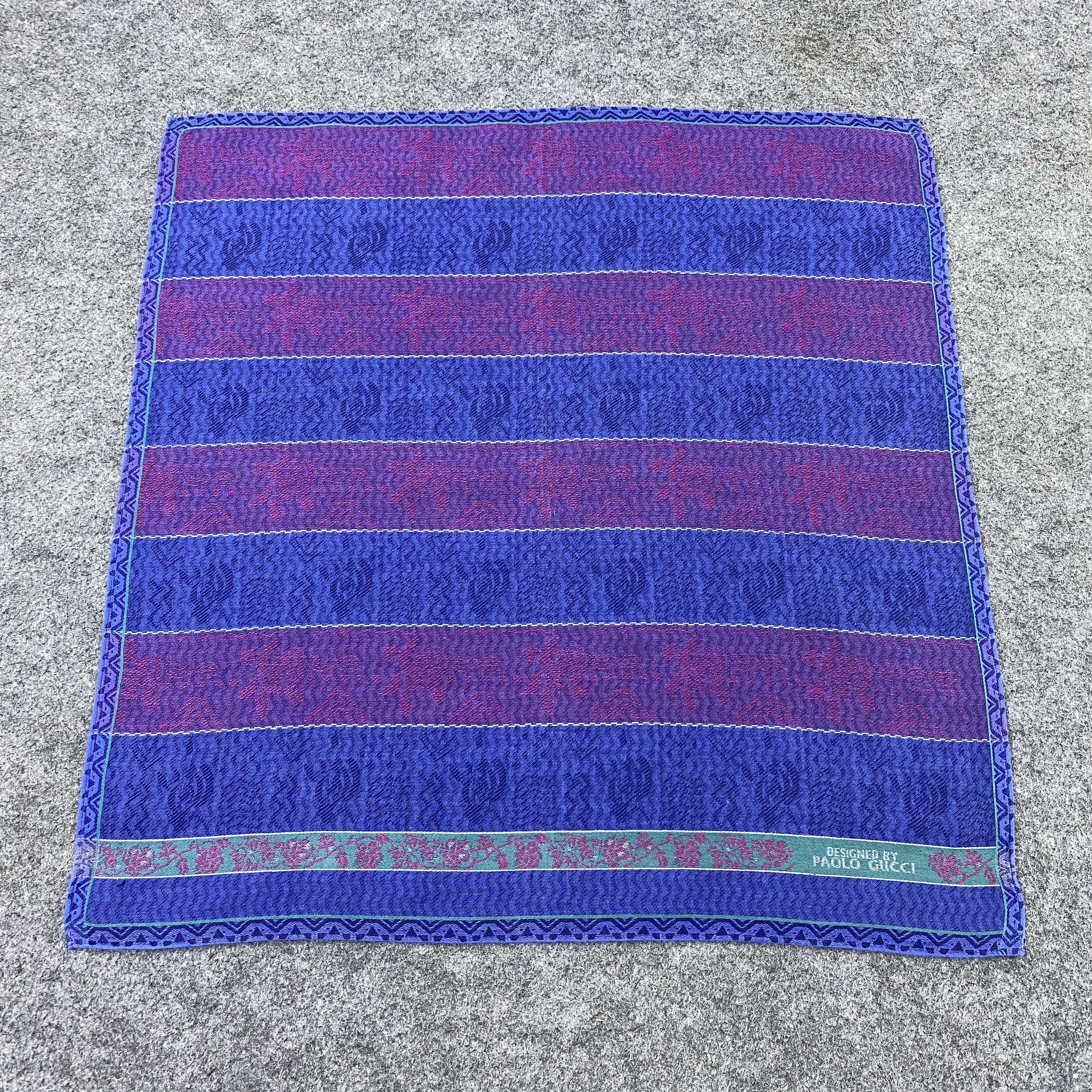 Paolo Gucci Paislee Paolo Gucci Handkerchief/Bandana/Neckerchief-B1475 Size ONE SIZE - 3 Thumbnail