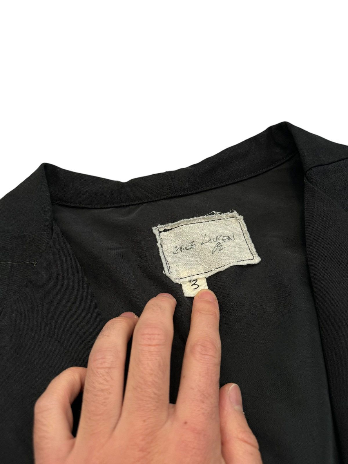 Greg Lauren Sz3 1/1 Black Workwear Tux Ollie Blazer Patchwork Jacket Size US L / EU 52-54 / 3 - 5 Thumbnail