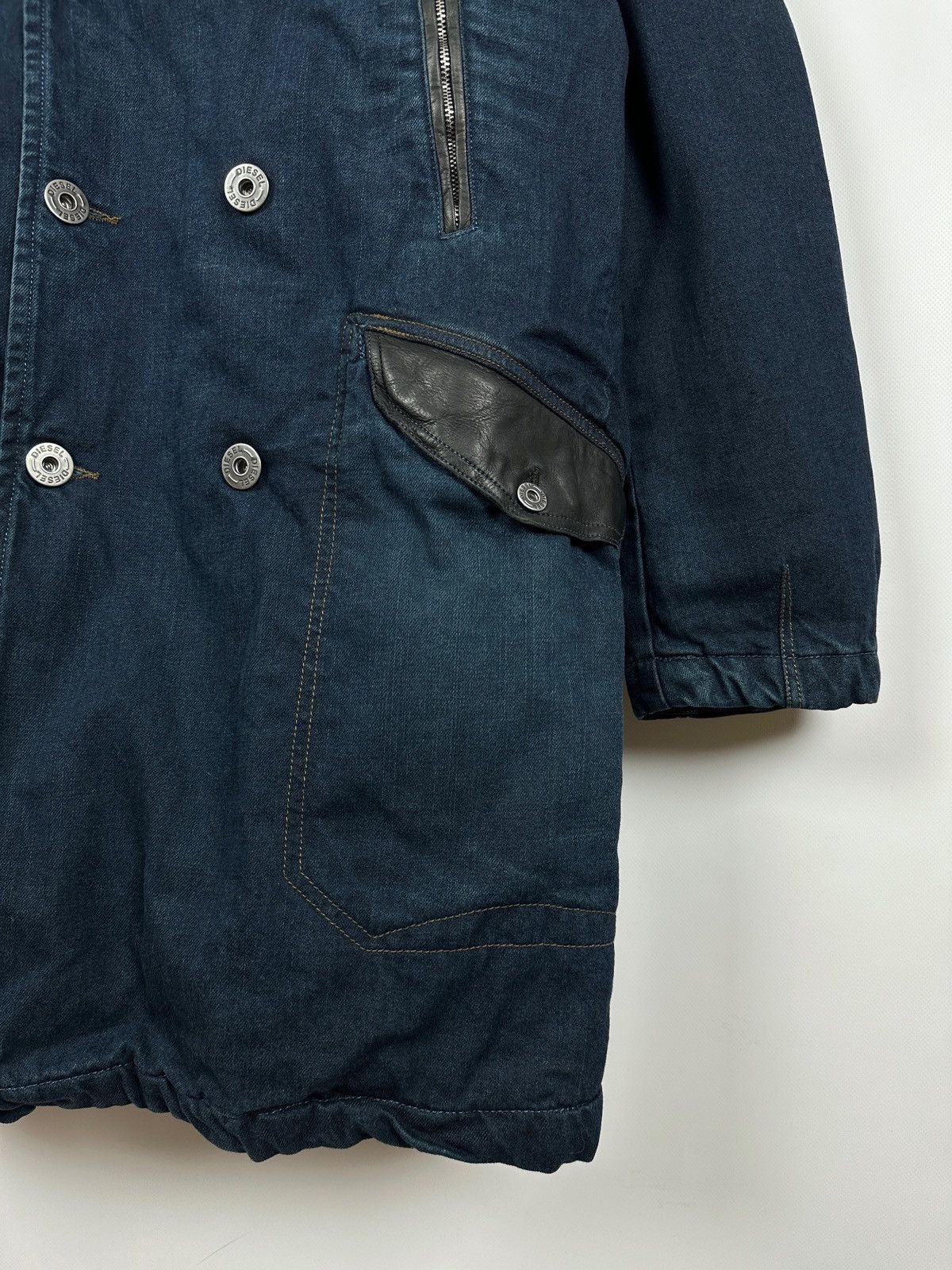Diesel Vintage Diesel Denim Double Breasted Sherpa Coat Jacket Size US L / EU 52-54 / 3 - 9 Thumbnail