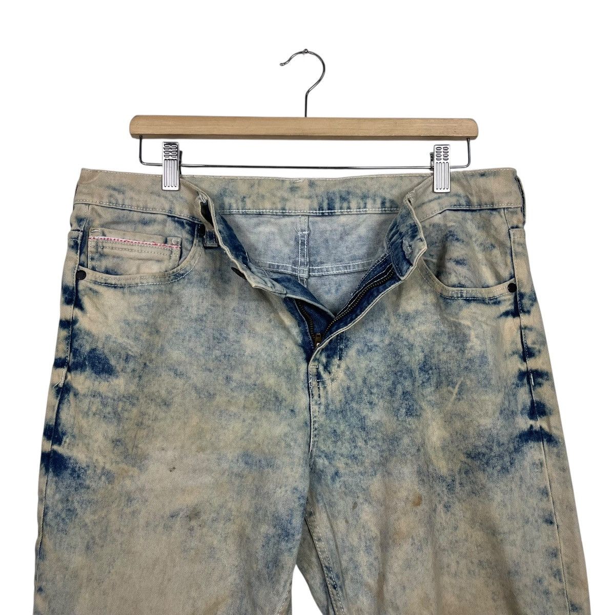 Japanese Brand Vintage Navy Jeans 1936 Acid Wash Denim Size US 34 / EU 50 - 7 Thumbnail