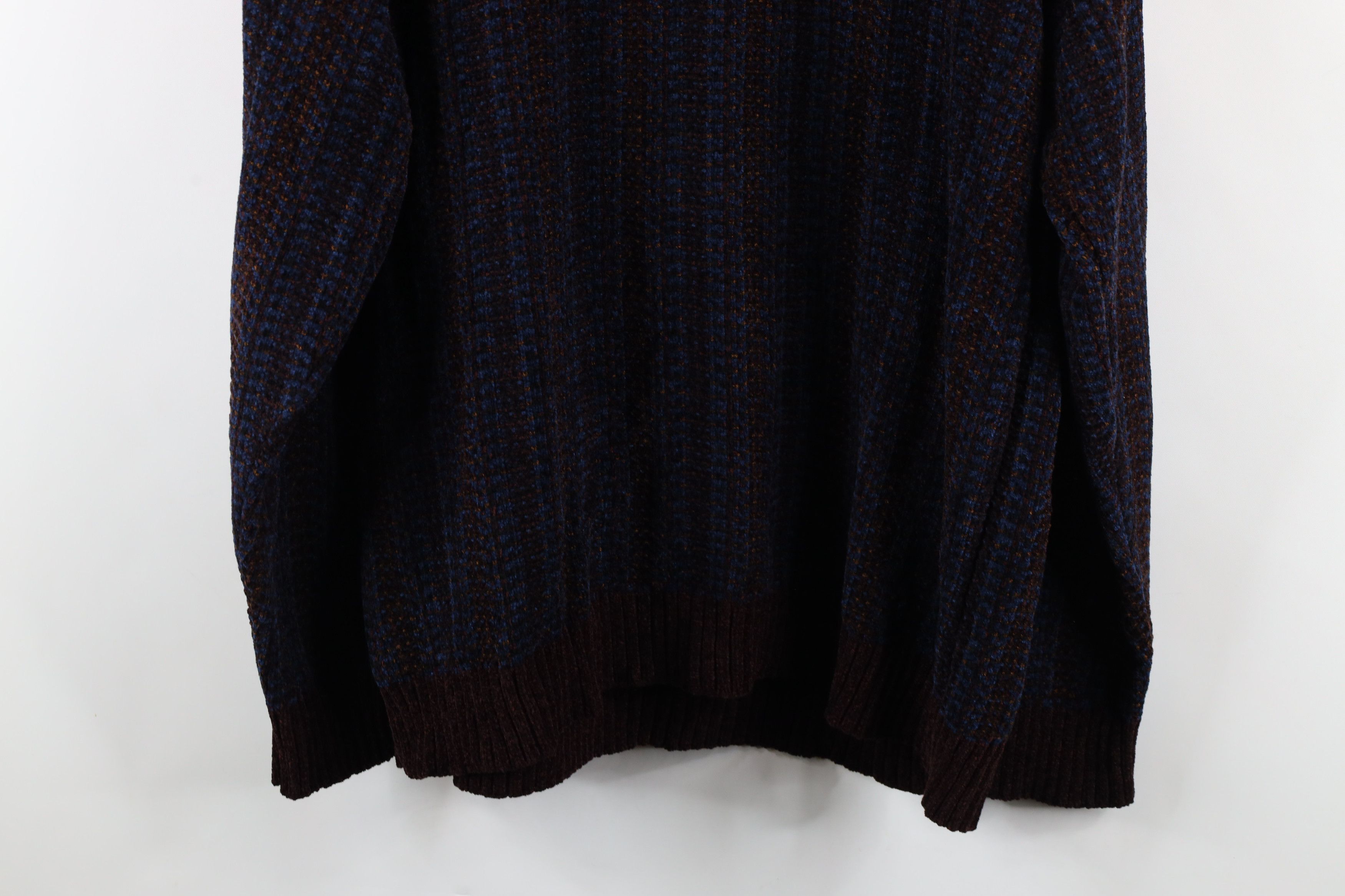 Vintage Vintage 90s Streetwear Fleck Striped Fleece Crewneck Sweater Size US XL / EU 56 / 4 - 8 Thumbnail
