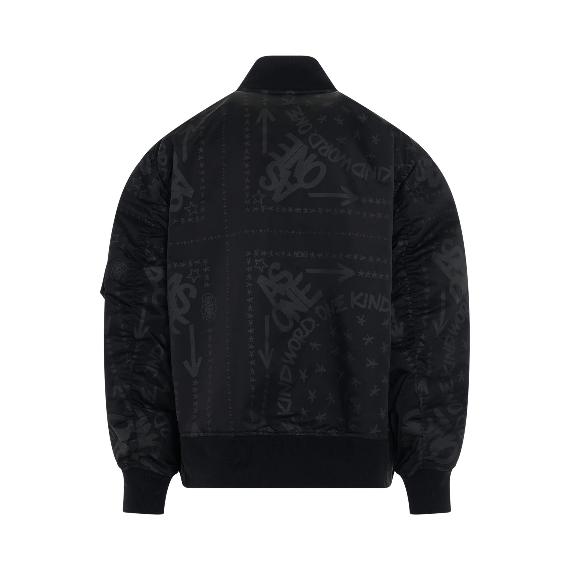 Sacai o1mris0824 Print Blouson in Black Size US M / EU 48-50 / 2 - 4 Thumbnail