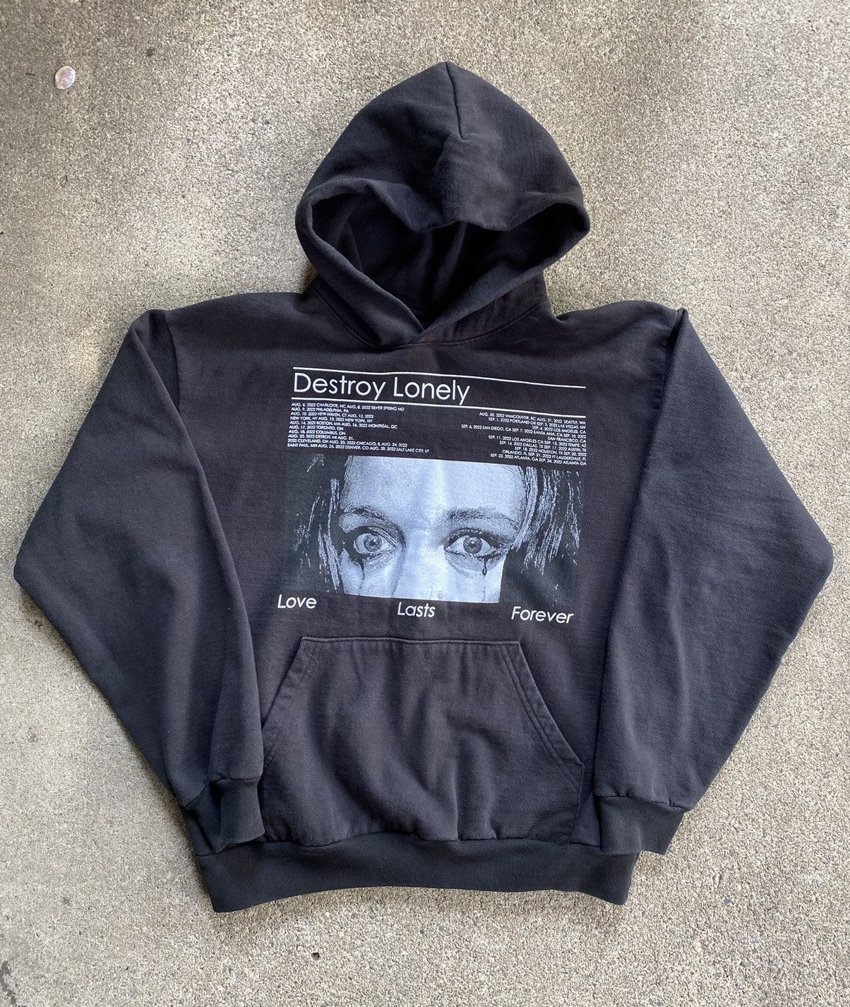 Destroy Lonely “Love Lasts Forever” Black Hoodie | Grailed