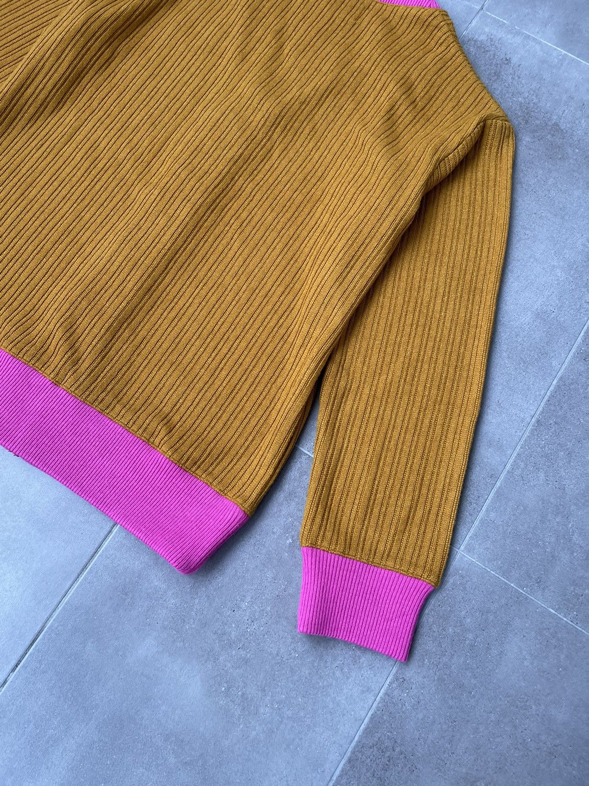Viktor & Rolf !DS! FW22 Viktor & Rolf Logo Pink Brown Wool Cardigan Size US XL / EU 56 / 4 - 13 Thumbnail