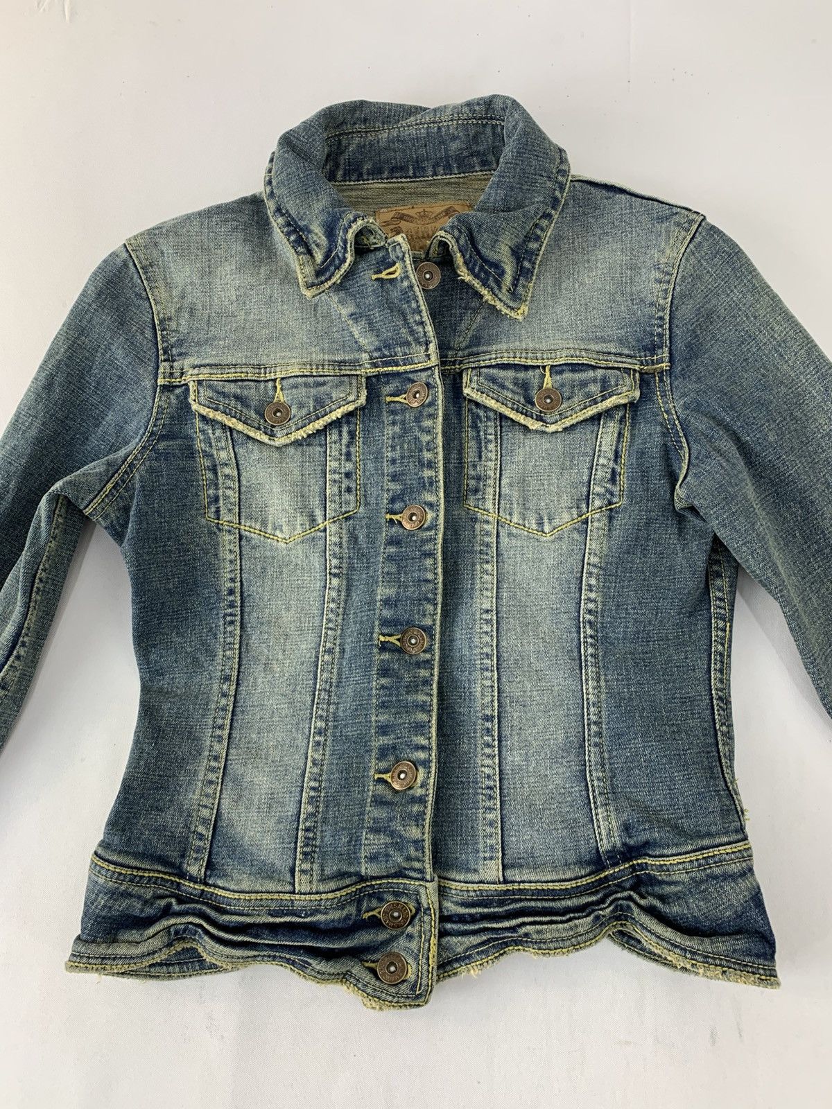Other Girl Magic Indigo Denim Jacket Double Pocket Western Style Size XS / US 0-2 / IT 36-38 - 3 Thumbnail