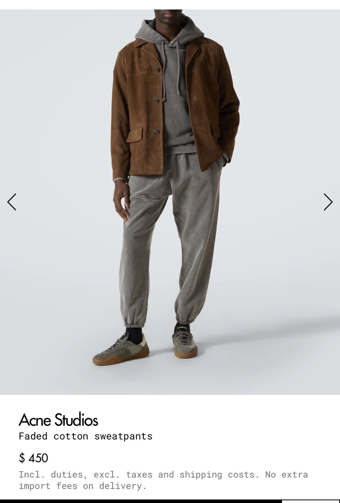 Acne Studios Acne Studios cotton sweatpants Size US 30 / EU 46 - 1 Thumbnail