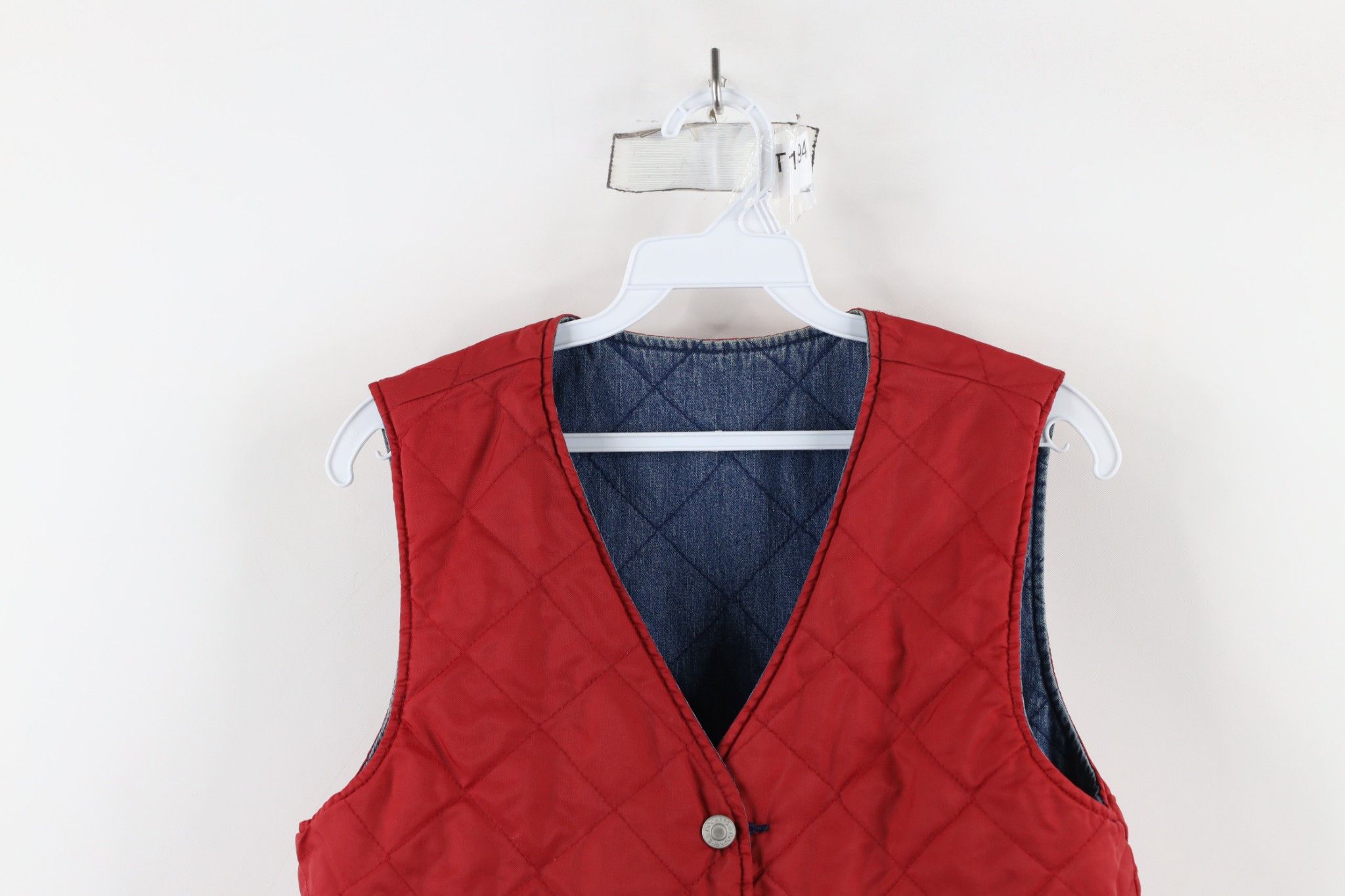 Vintage Vintage 90s Streetwear Reversible Quilted Denim Vest Jacket Size S / US 4 / IT 40 - 15 Thumbnail