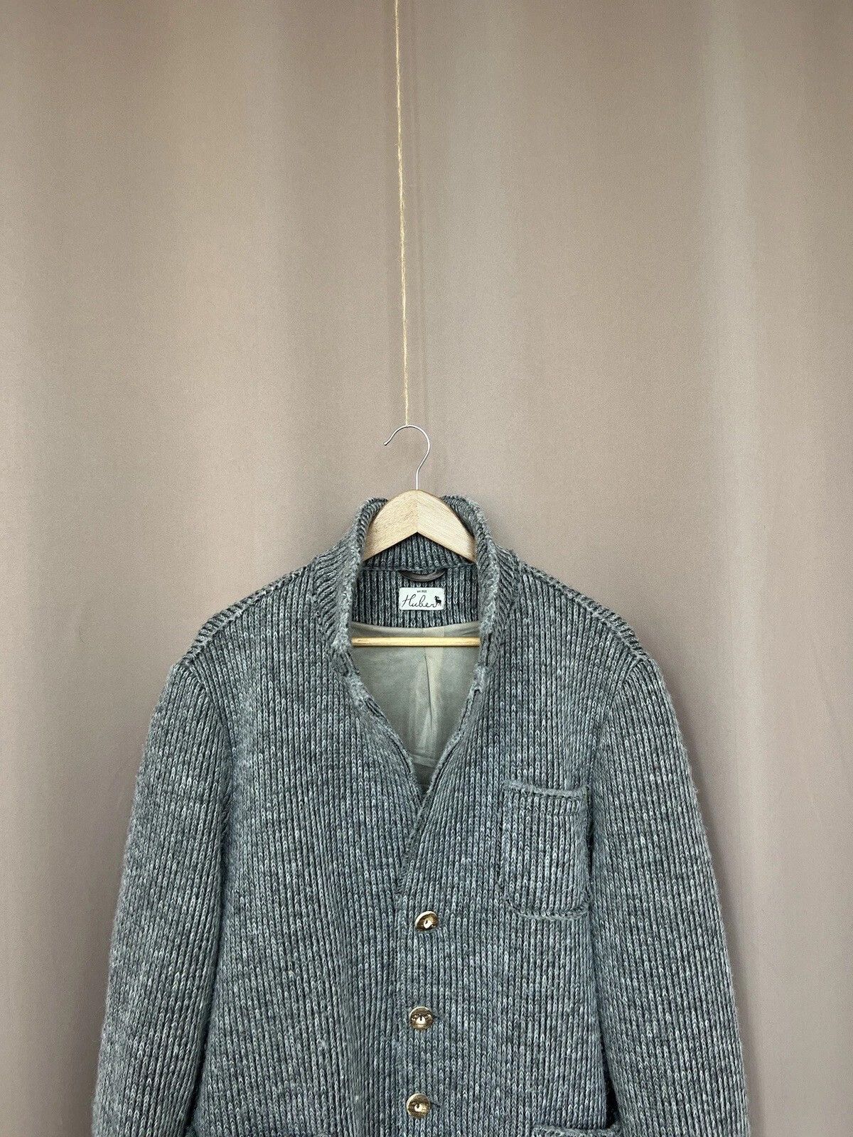 Other Huber Wool Knit Cardigan Mens Size 56 or L Heavy Sweater Size US L / EU 52-54 / 3 - 2 Thumbnail