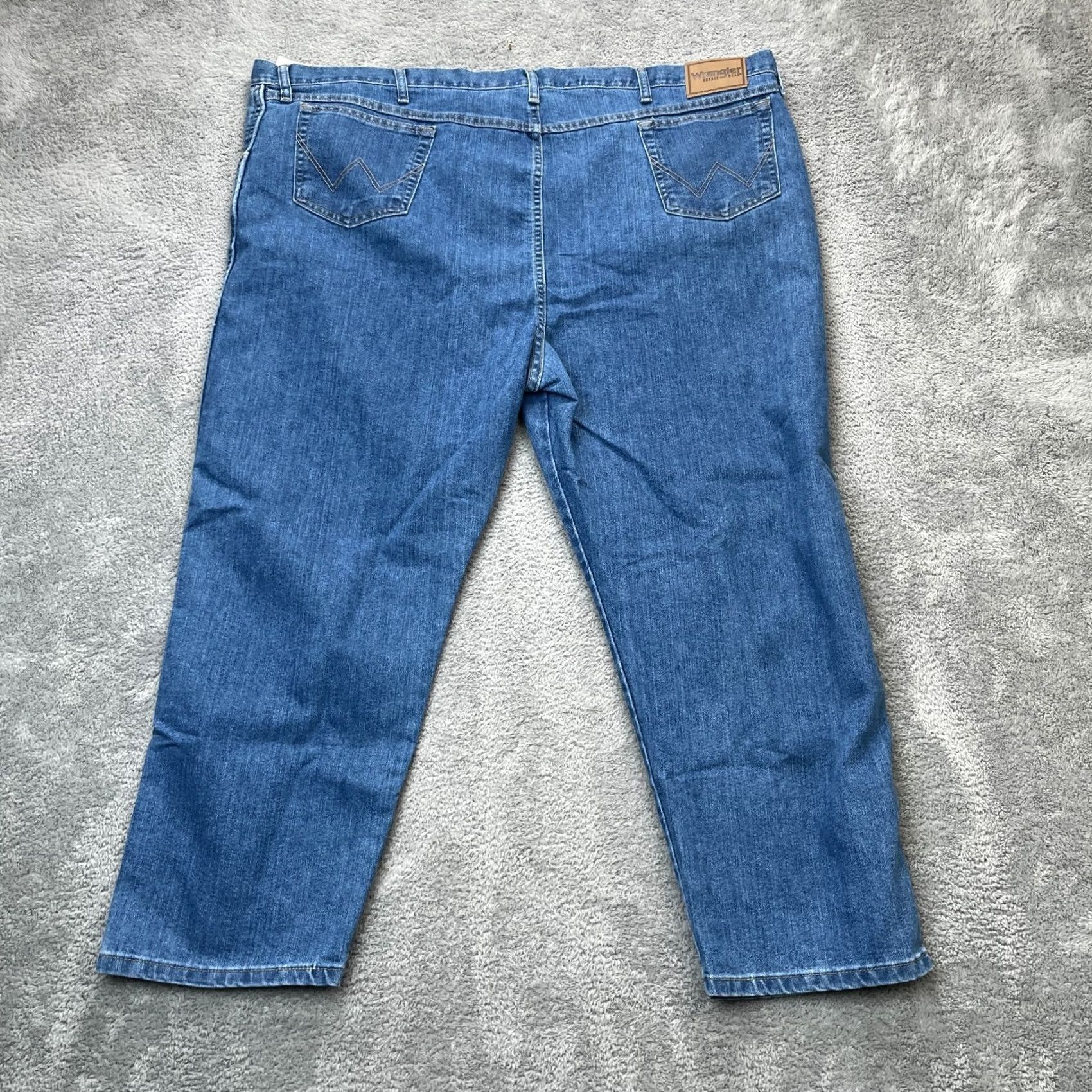 Wrangler Wrangler Jeans Mens 54x28 Blue Cowboy Cut Stretch Flex Straight Denim Work Ranch Jeans Mens 54 28 Blue Wrangler Rugged Wear Cowboy Western Shirt? Size US 38 / EU 54 - 2 Thumbnail