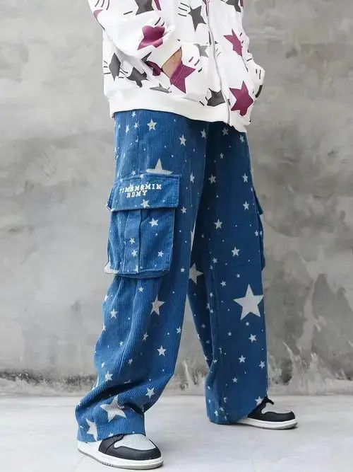 Vintage pattern skate cargo pants Size US 34 / EU 50 - 1 Thumbnail