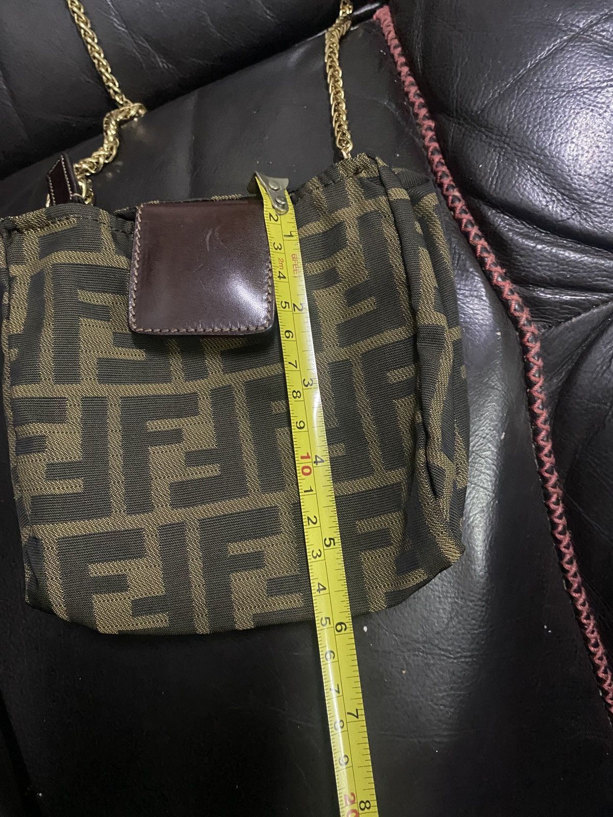 Fendi Authentic Fendi Zucca Monogram shoulder CUSTOM CHAIN Size ONE SIZE - 3 Thumbnail