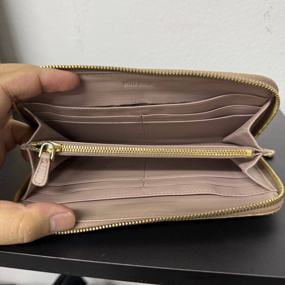Miu Miu Vintage Miu Miu Runaway Croc Beige Long Wallet Archive Size ONE SIZE - 6 Thumbnail