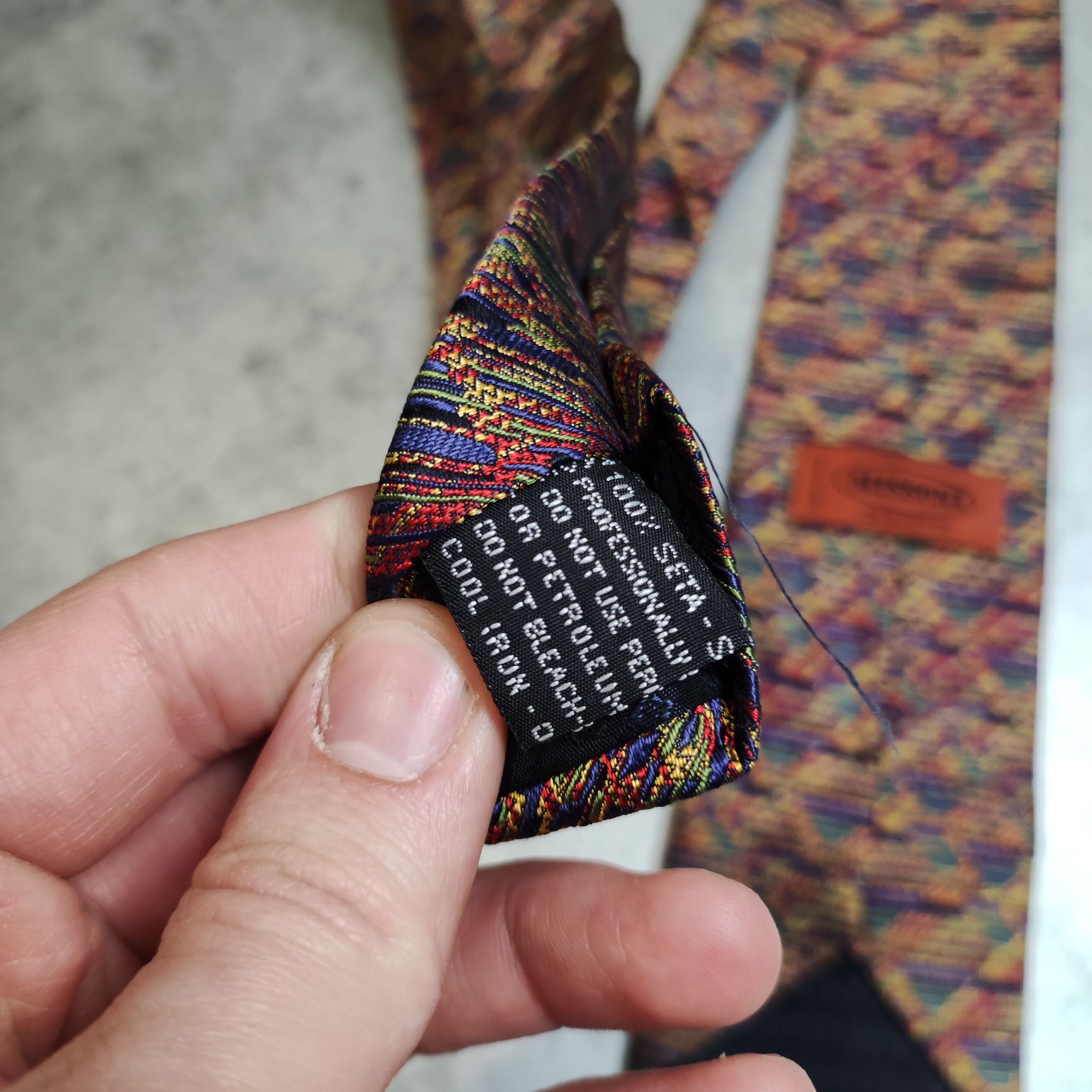 Missoni × Vintage RARE 90s Missoni Cravatte Abstract Vintage Silk Tie Size ONE SIZE - 4 Thumbnail