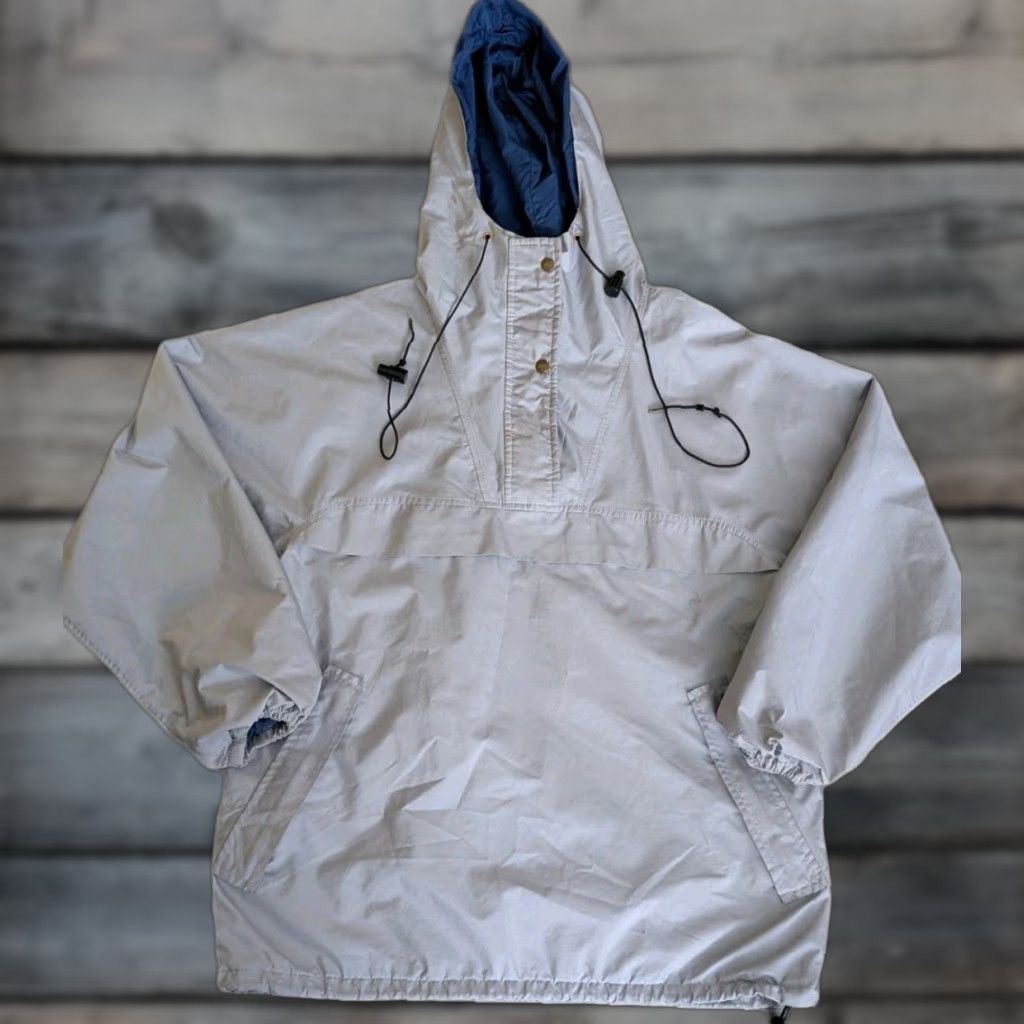 Vintage VINTAGE Woolrich Jacket Womens Gray Large 1/2 Zip Hooded Anorak Gore Tex Windbreaker Water Resistant Lightweight 90s Outdoor Size L / US 10 / IT 46 - 1 Thumbnail