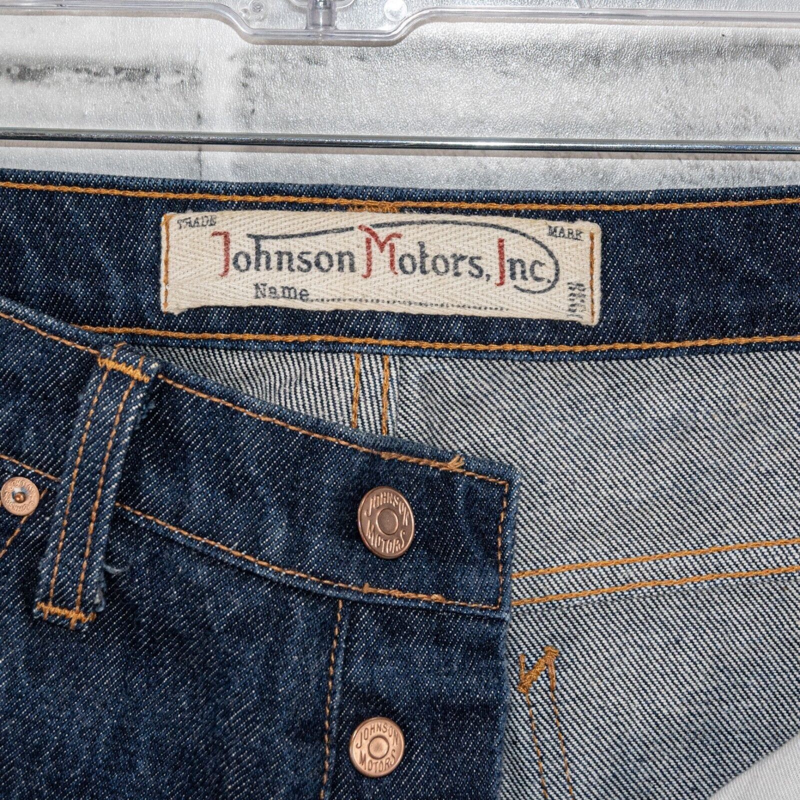 Johnson Motors Johnson Motors Inc Regid Denim Jeans indigo blue button fly Size US 32 / EU 48 - 2 Thumbnail