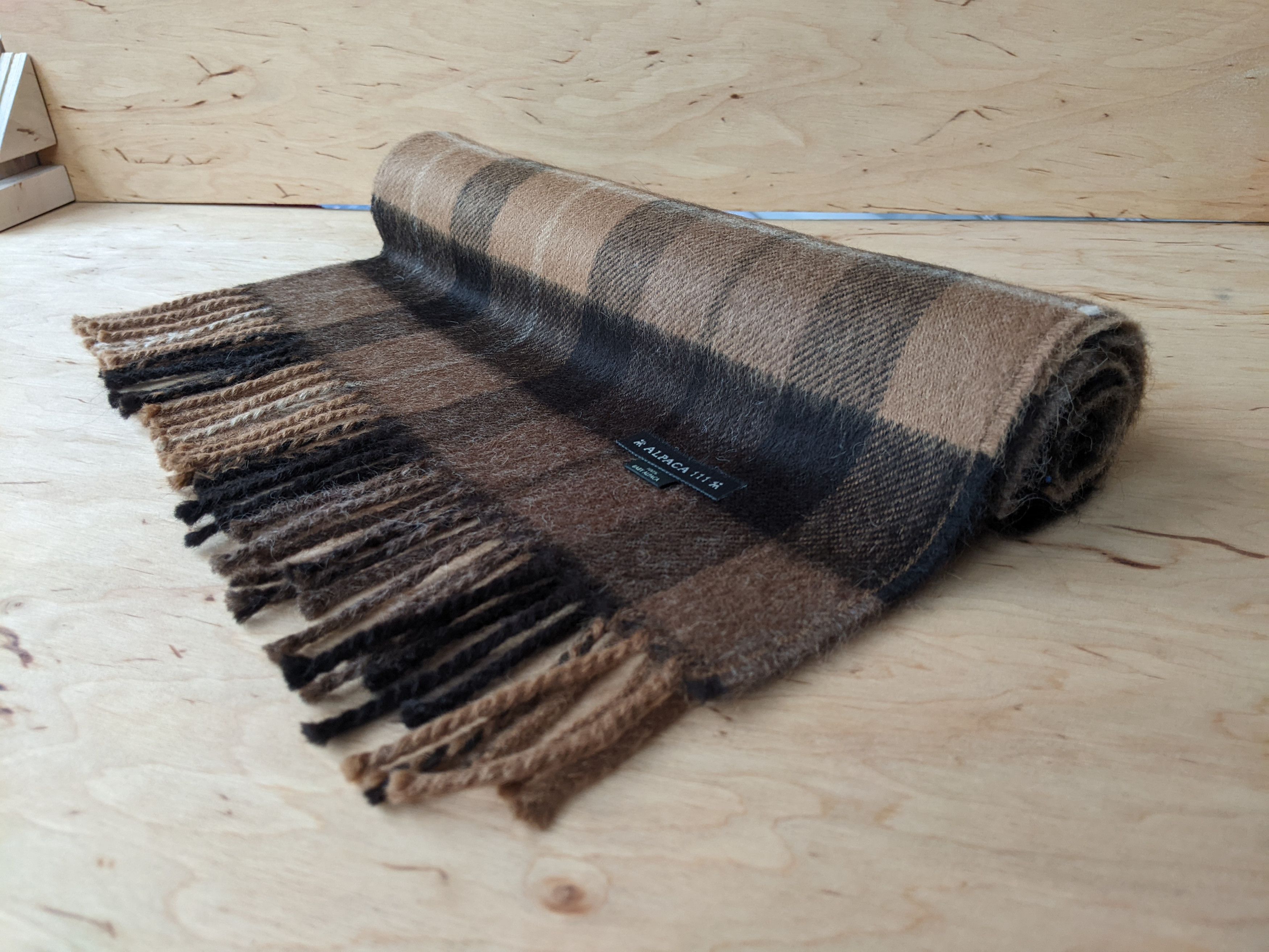 Vintage Alpaca11 Wool Plaid Scarf Barbour Burberry Polo Ralph Lauren Size ONE SIZE - 1 Thumbnail