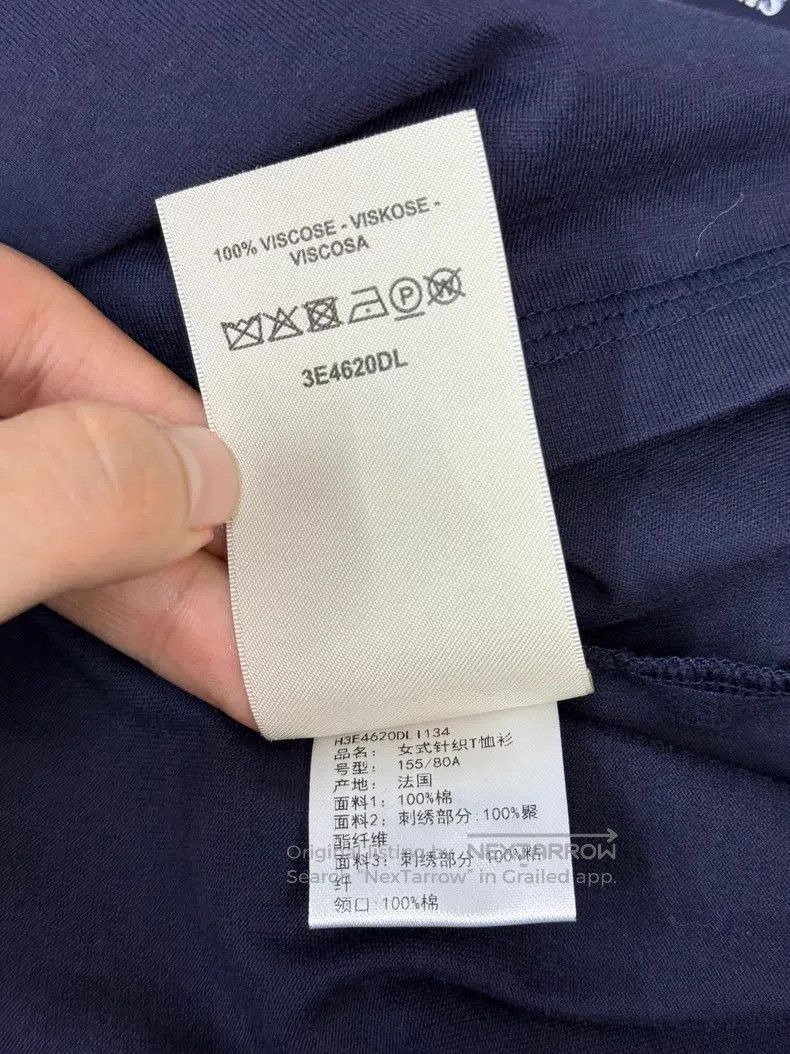 Hermes Hermes Navy blue pocket embroidered T-shirt Size XXS / US 00 / IT 34 - 6 Thumbnail