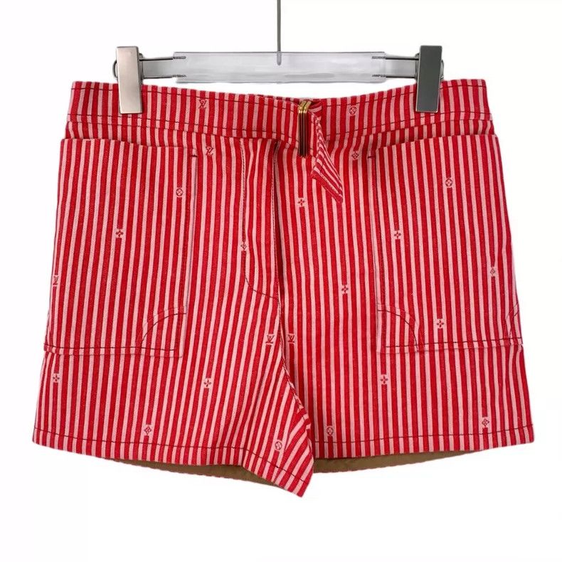 Louis Vuitton Color-block presbyopic striped cotton slacks