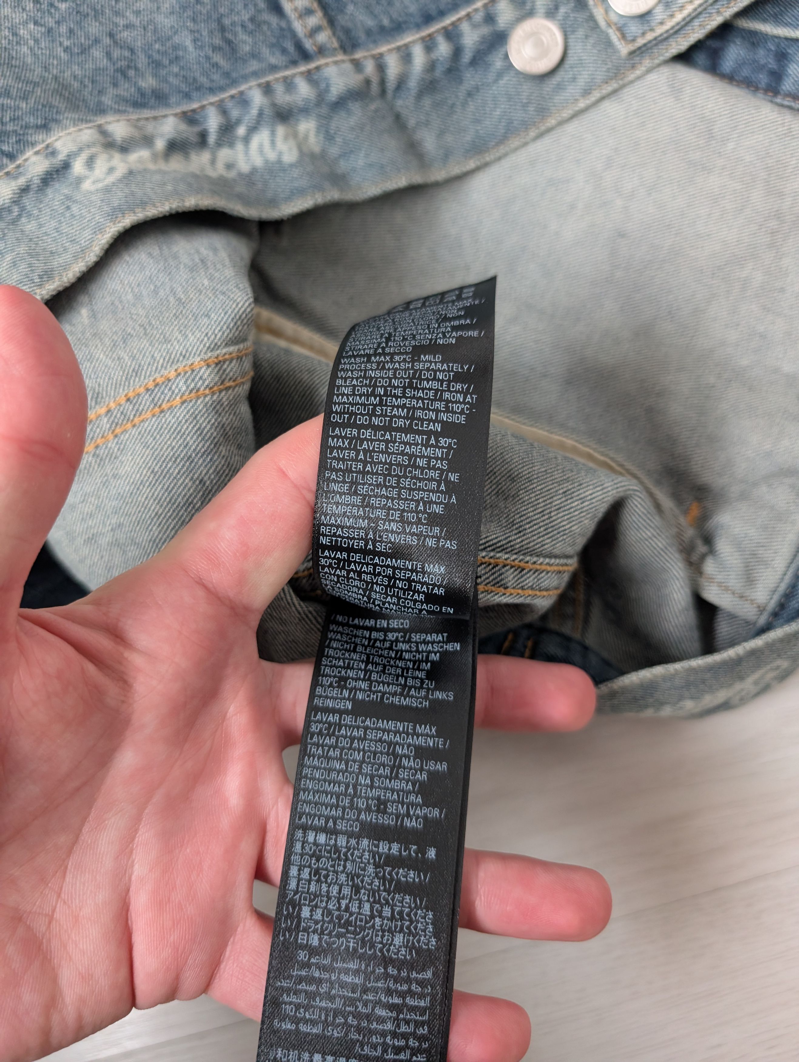 Balenciaga balenciaga overall printed logo denim jacket Size US M / EU 48-50 / 2 - 6 Thumbnail