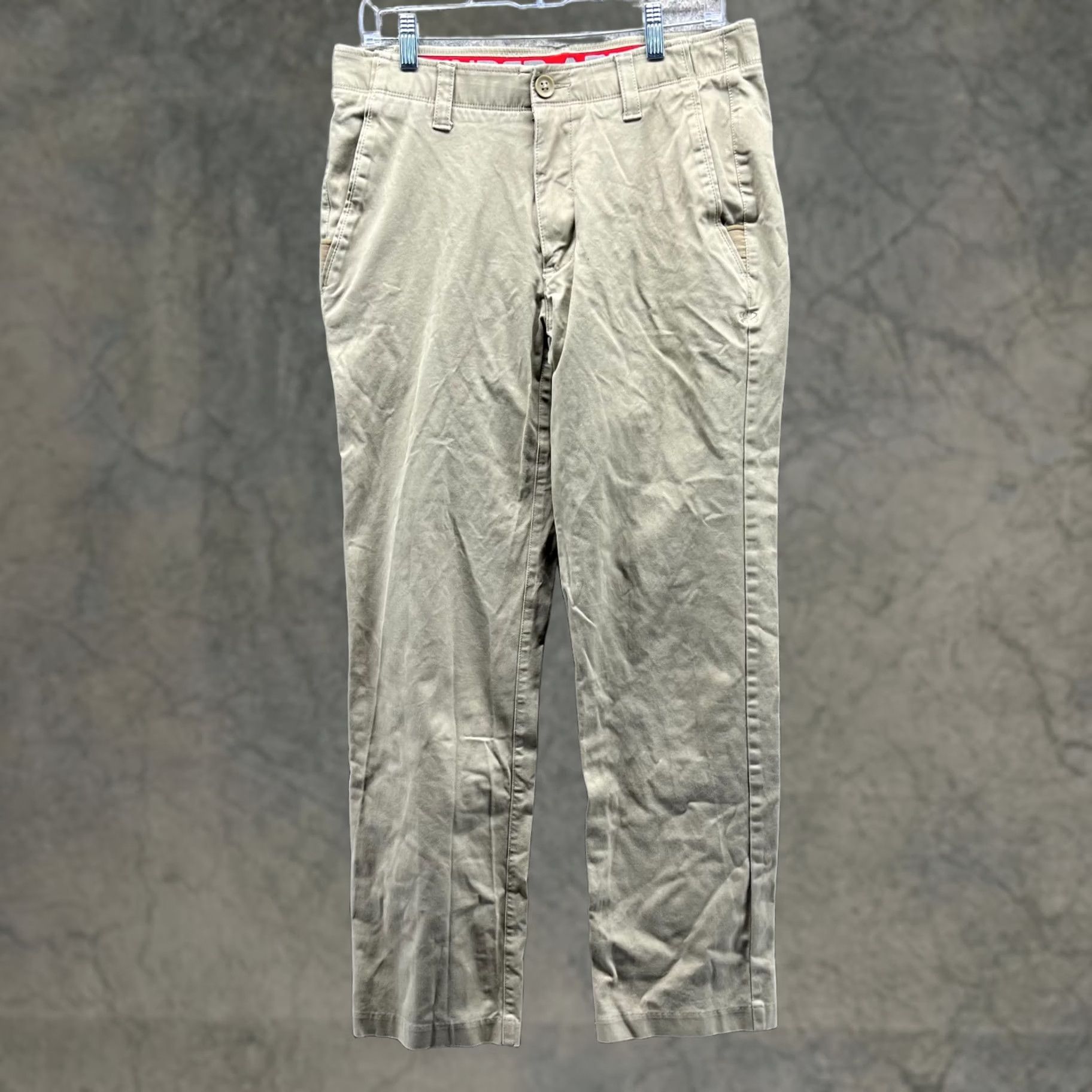 Under Armour Under Armour Pants Men 34x32 Chino Flat Front Beige Regular Straight Leg Casual Workwear Holiday/Business 34x32 Mens Khaki Pant Size US 34 / EU 50 - 1 Thumbnail