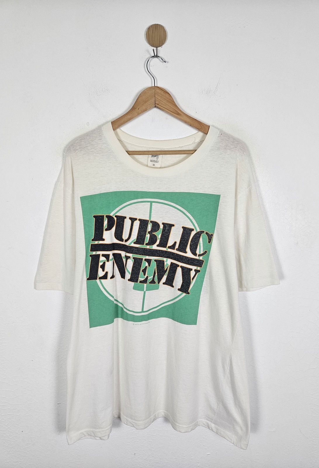 Band Tees Vintage 90s Public Enemy Terror Dome def jam rap tee Shirt Size US XL / EU 56 / 4 - 1 Thumbnail
