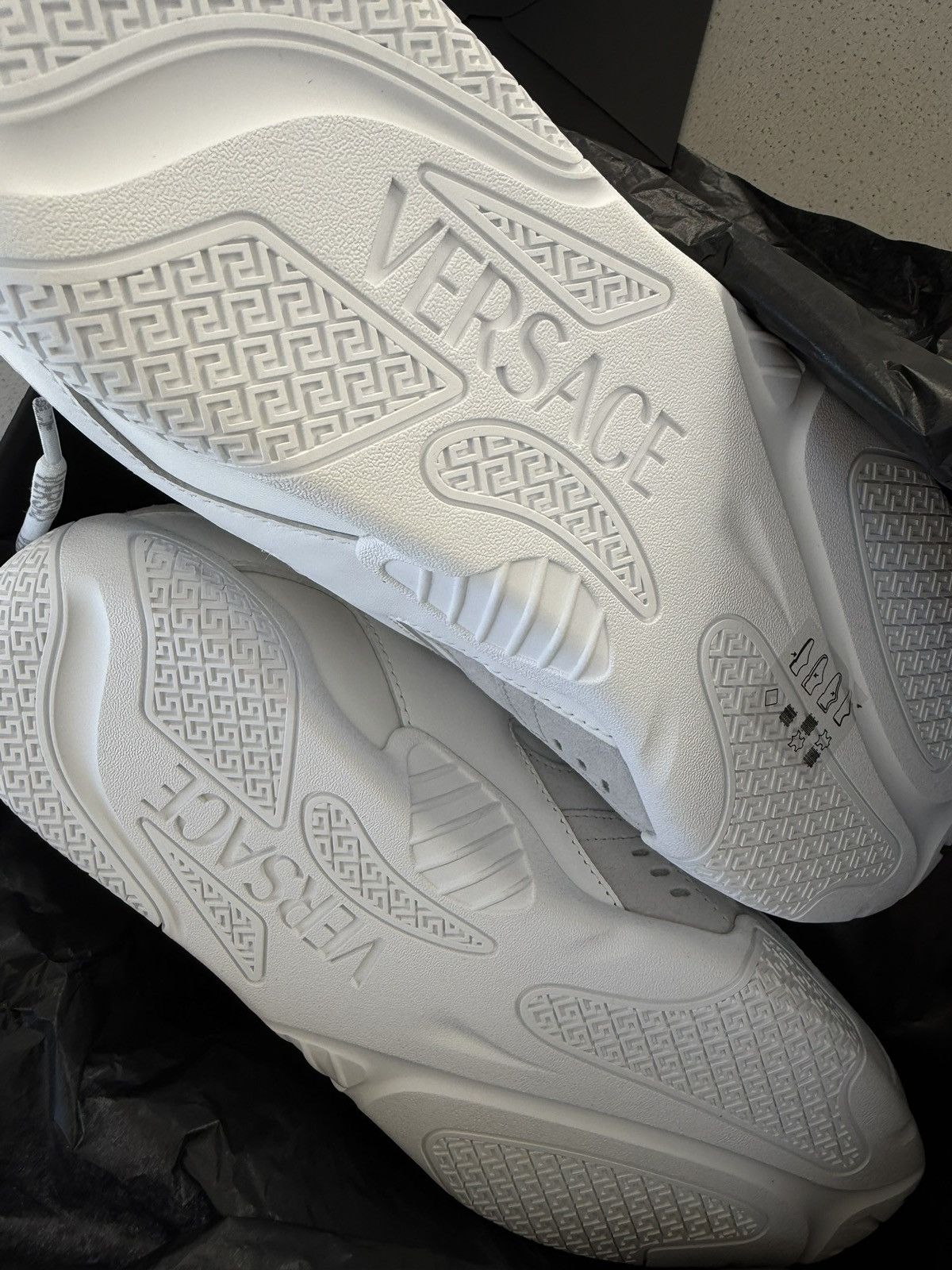 Versace Versace Sneaker Crosta Leather White Size US 9 / EU 42 - 3 Thumbnail