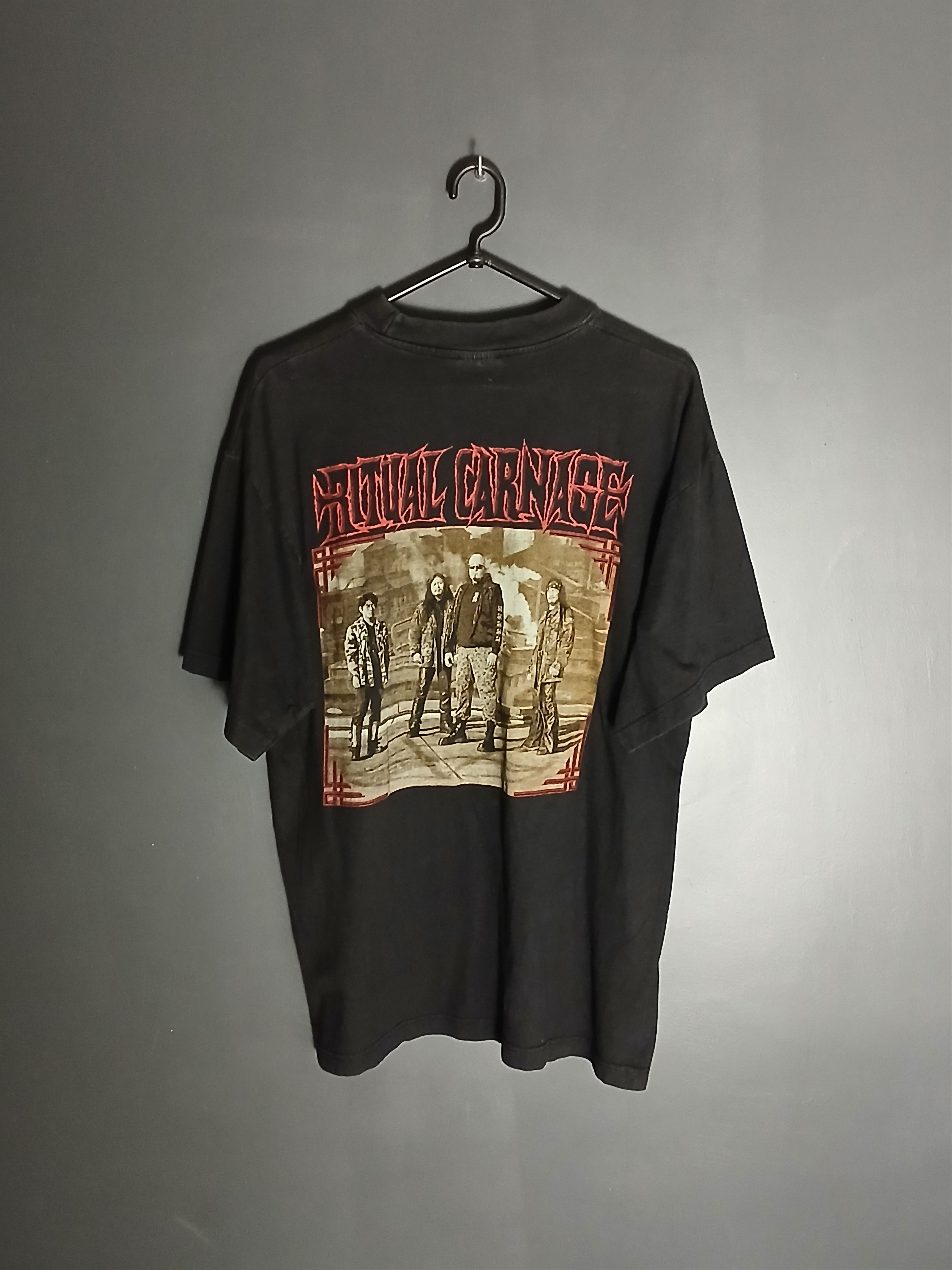Band Tees × Vintage Vintage Ritual Carnage Every Nerve Alive T-Shirt Size US XL / EU 56 / 4 - 2 Thumbnail