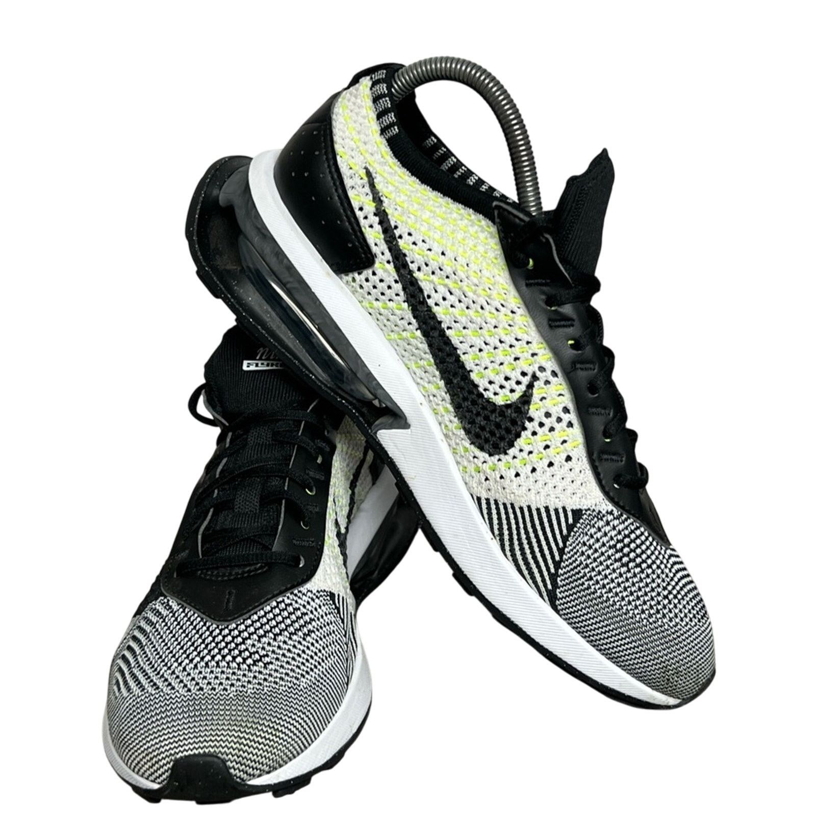 Nike Nike Air Max Flyknit Racer Running Womens Black White Volt Size US 8.5 / IT 38.5 - 4 Thumbnail