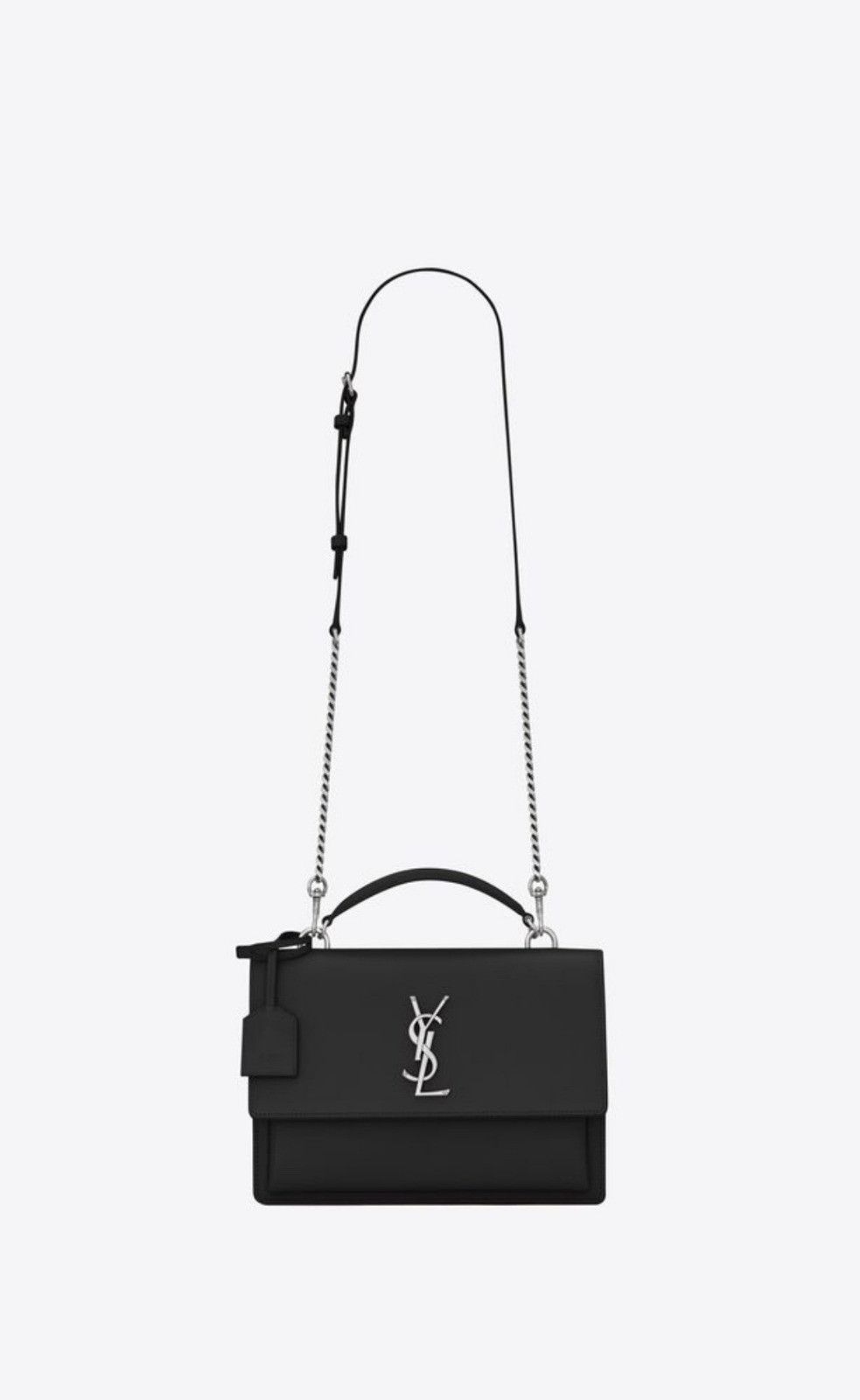 Saint Laurent Paris o1b1hav110724 Size: OS / Sunset Top Handel Leather Bag Black Size ONE SIZE - 2 Thumbnail