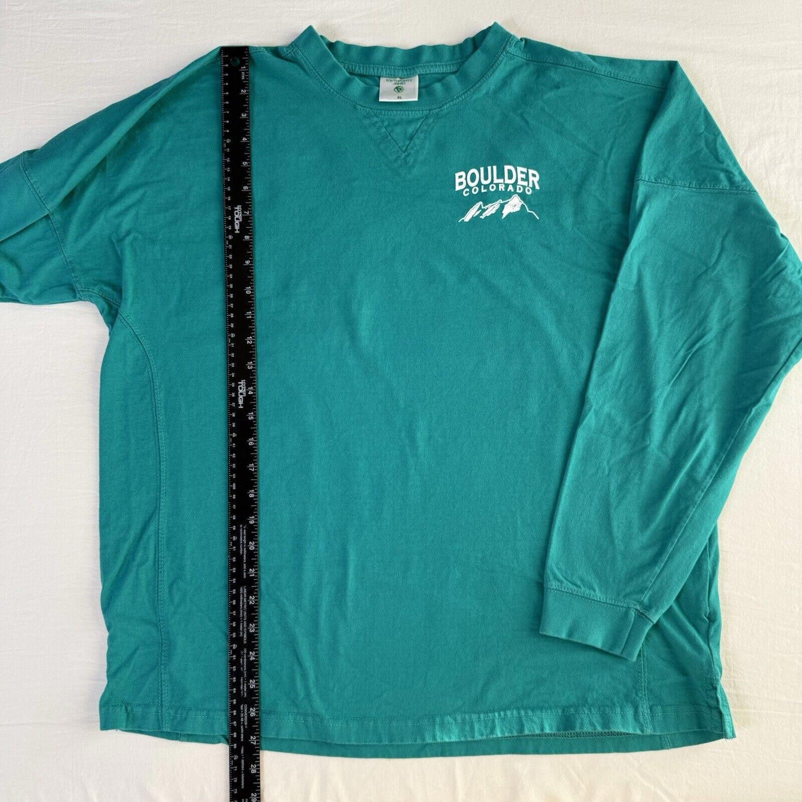 Designer Vtg Boulder Colorado Spell Out Long Sleeve Shirt XL Grail Size US XL / EU 56 / 4 - 4 Thumbnail