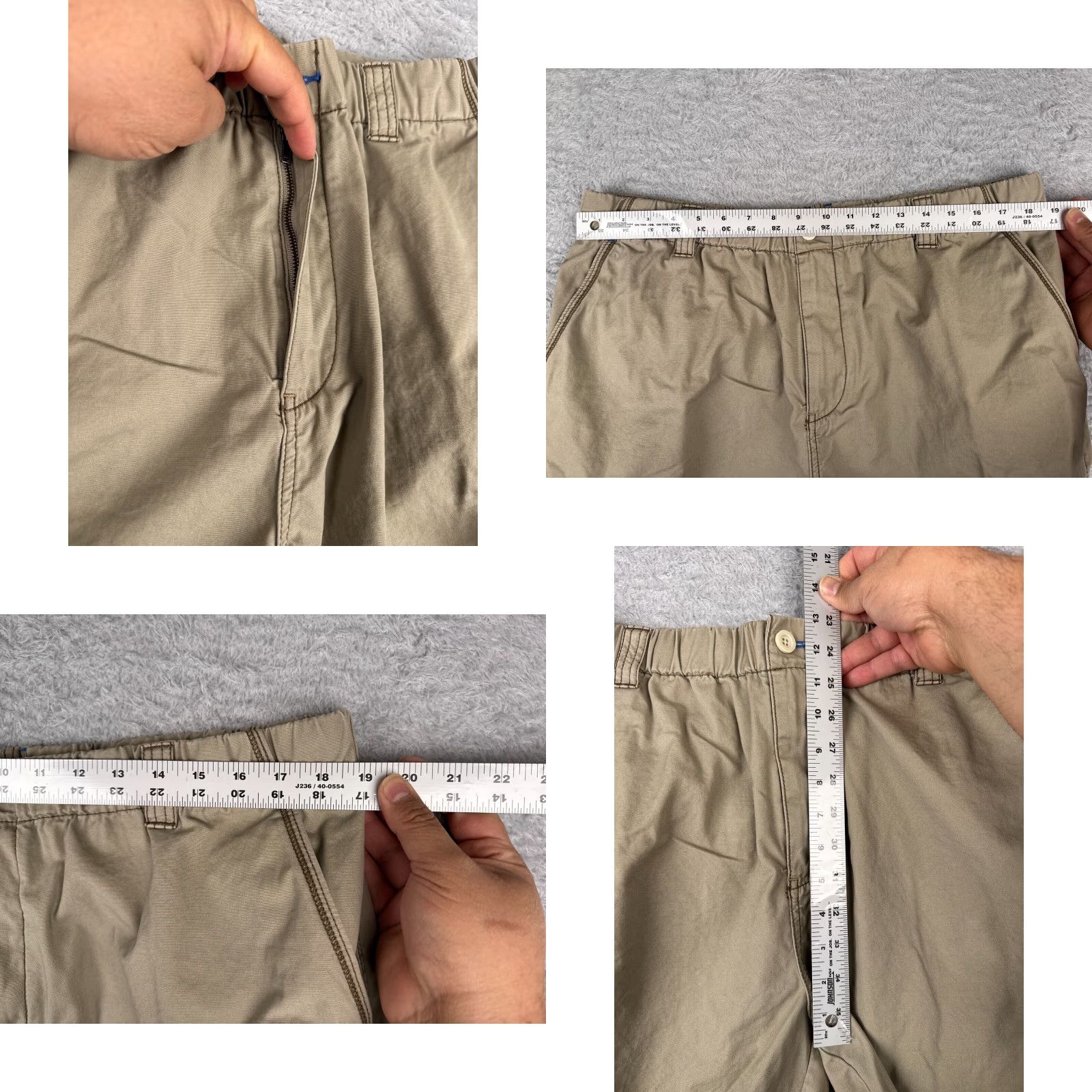 Tommy Bahama Tommy Bahama Shorts Men XL Beige Cargo 100% Cotton Flat Front 38x8 Flat Front Cargo Pocket Logo Relaxed Size US 36 / EU 52 - 8 Thumbnail