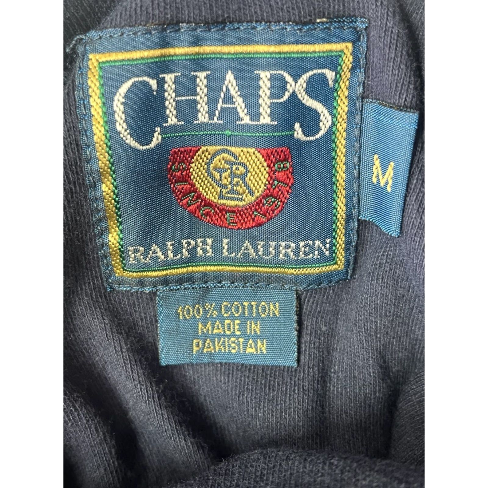 Chaps VINTAGE Chaps Ralph Lauren Turtleneck Shirt Longsleeve Crest Logo M Blue 1990s Mens Shirt Size US M / EU 48-50 / 2 - 6 Thumbnail