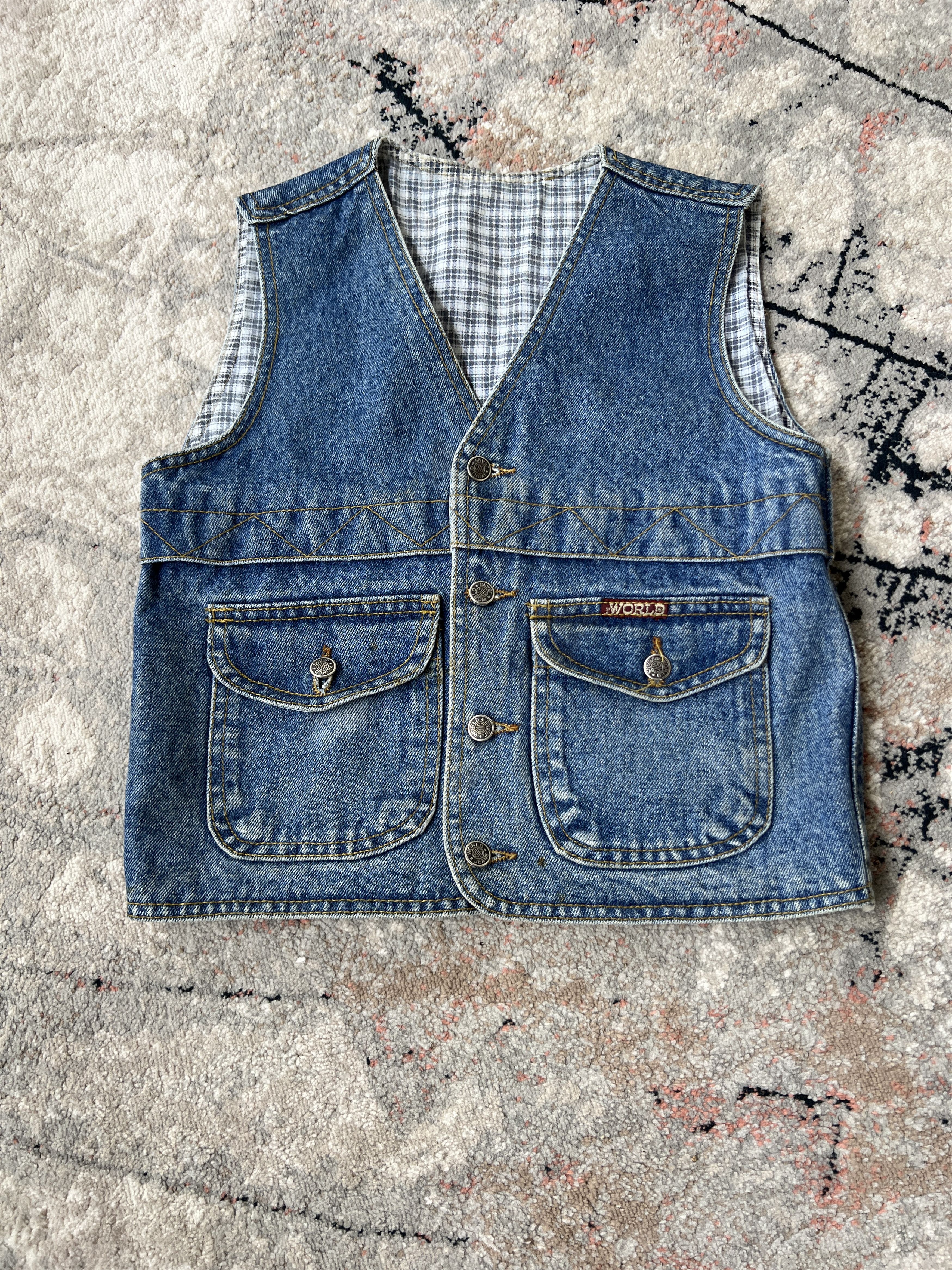 Vintage World Vintage Denim Vest Size XXS / US 00 / IT 34 - 2 Thumbnail