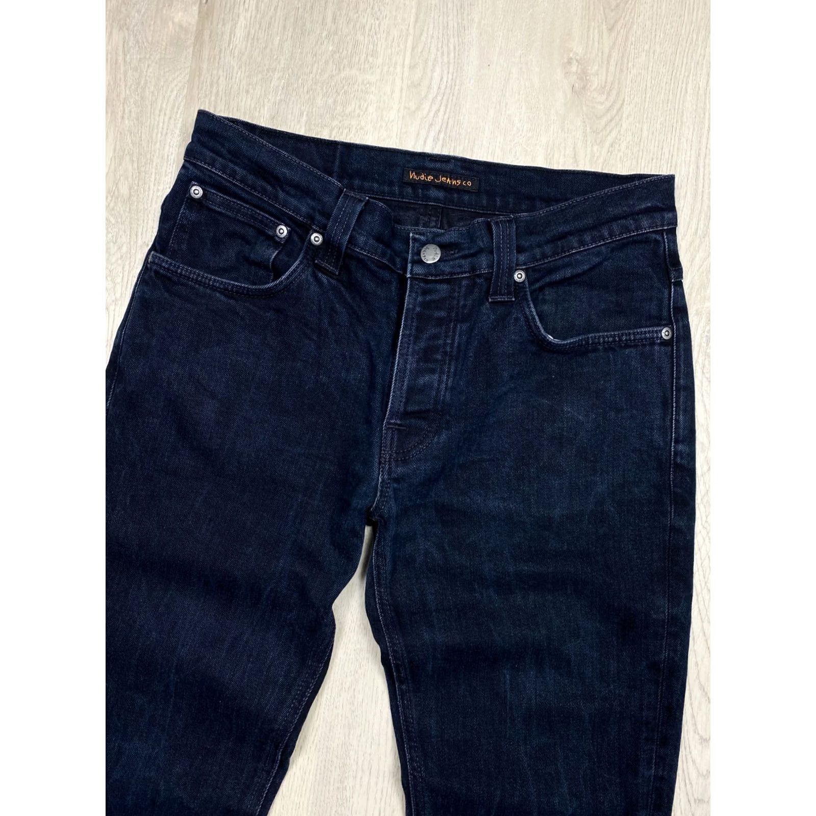 Nudie Jeans Nudie Jeans Grim Tim Denim Jeans Slim Mens Size 34 Blue Cotton 34 Inseam 32 Vintage No Pattern Solid Straight Shirt/Jeans Mens 34 Size US 34 / EU 50 - 5 Thumbnail